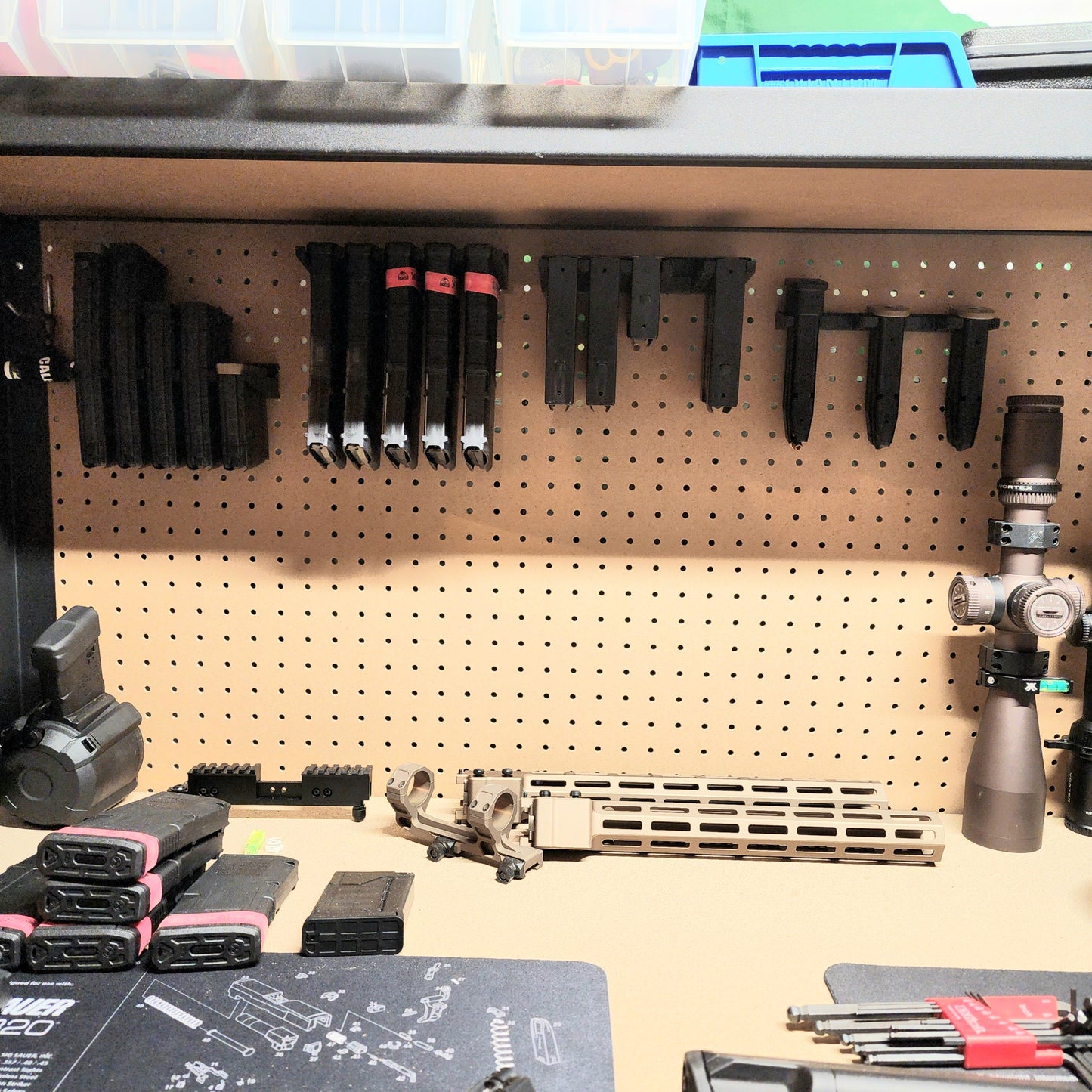 Mount for AICS Pmag 308/762 Mags - Pegboard / IKEA Skadis / Wall Control / Vaultek | Magazine Holder Storage Rack