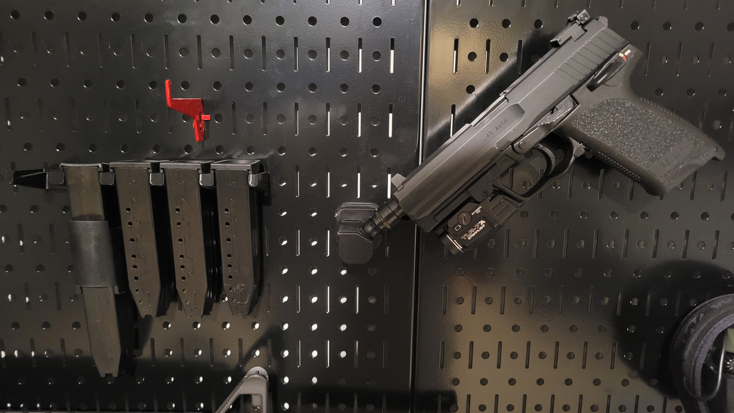 Mount for HK USP 45 Mags - Pegboard / IKEA Skadis / Wall Control / Vaultek | Magazine Holder Storage Rack