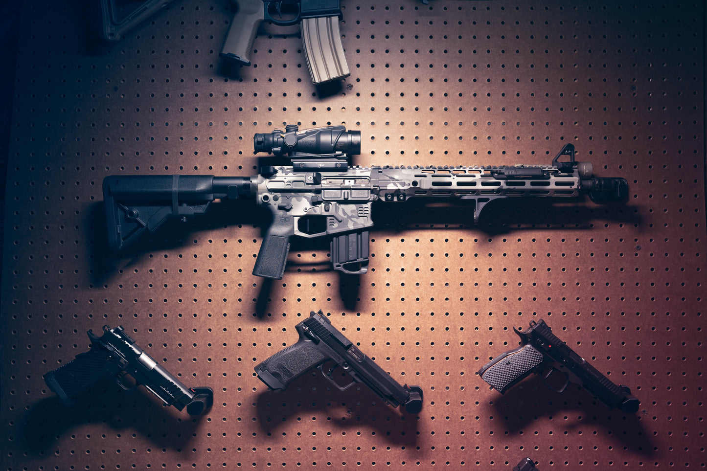 AR Horizontal Mount - Pegboard / IKEA Skadis / Wall Control / Vaultek | Rifle Holder Storage Rack