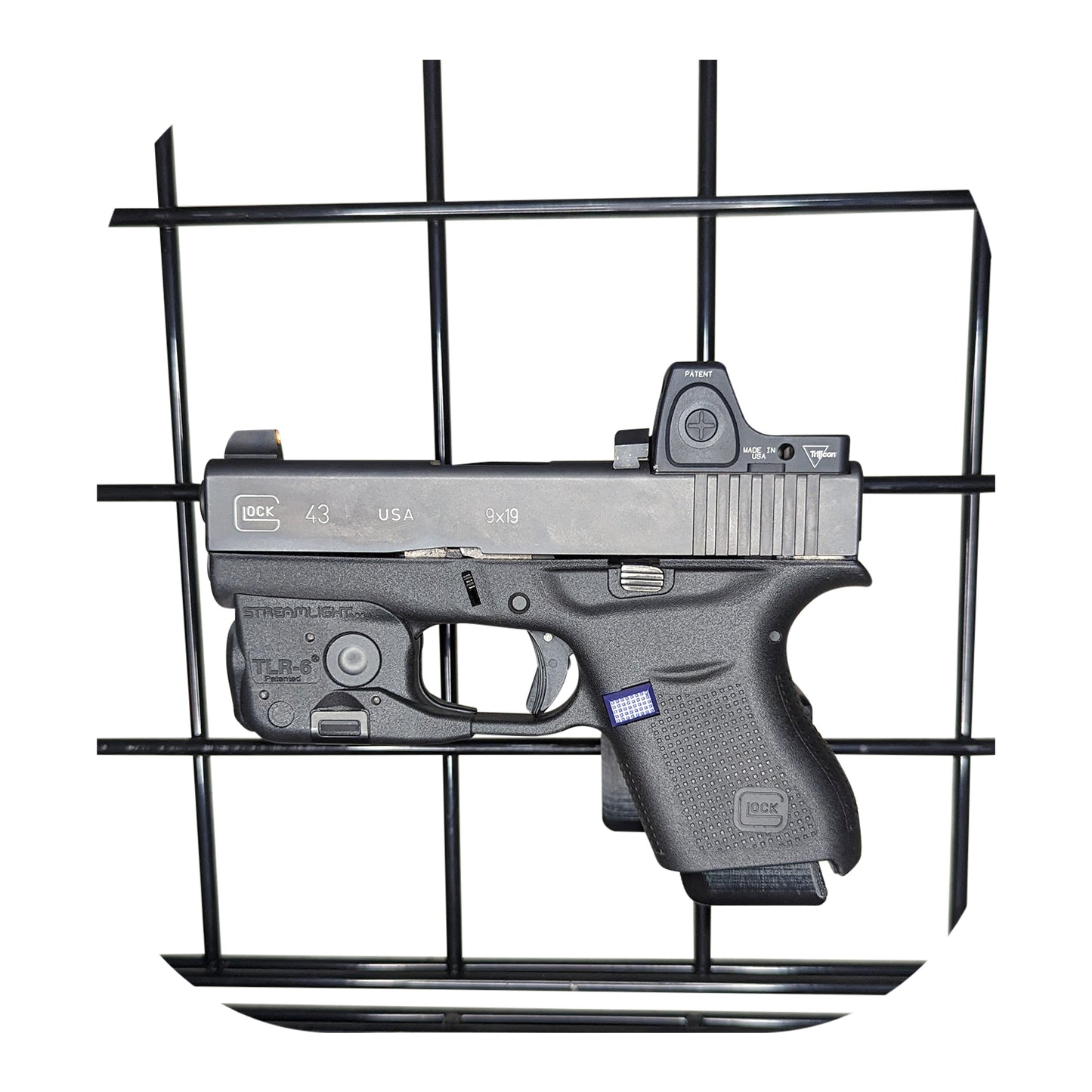 Magwell Mount for Glock 43 - Gridwall | Handgun Holder Storage Rack