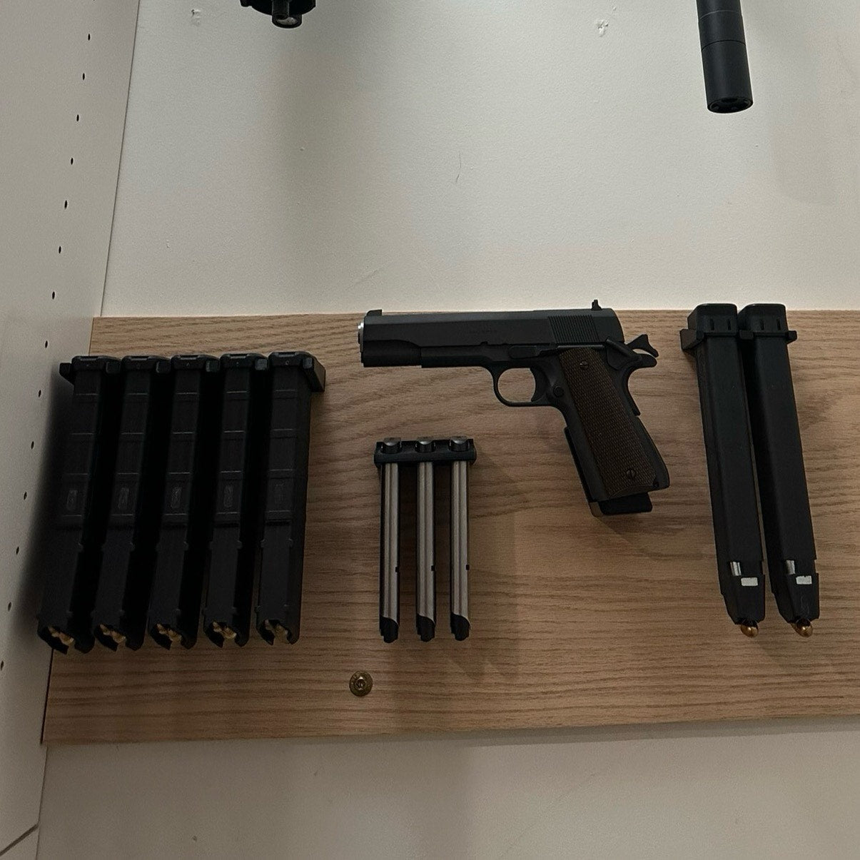 Mount for 1911 9mm / 10mm / 45 Mags - Wall | Magazine Holder Storage Rack