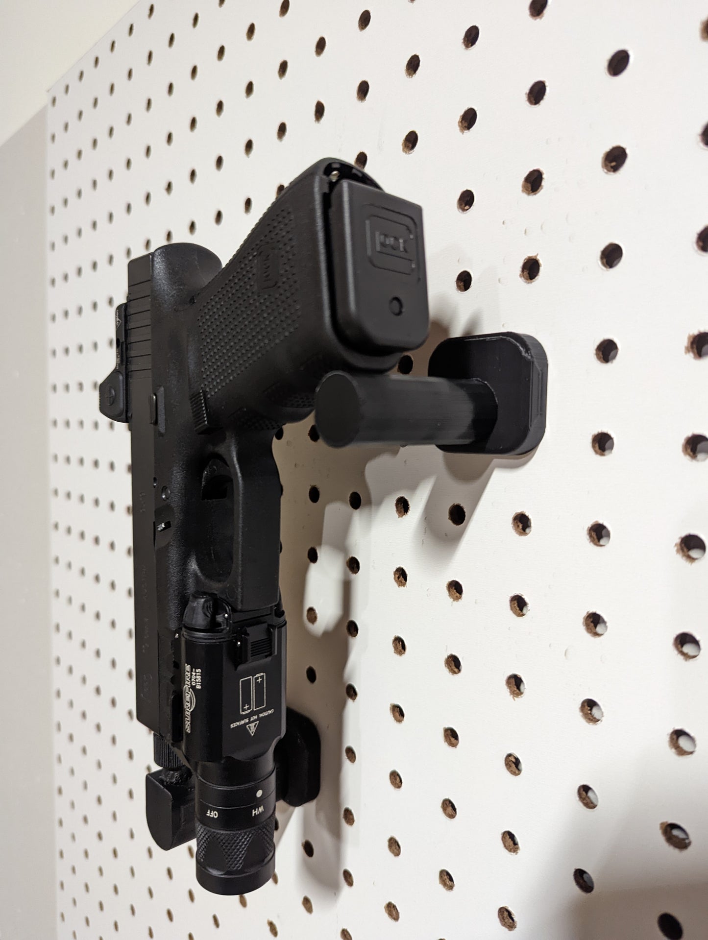 Pistol Support Piece - Pegboard / IKEA Skadis / Wall Control / Vaultek | Handgun Holder Storage Rack