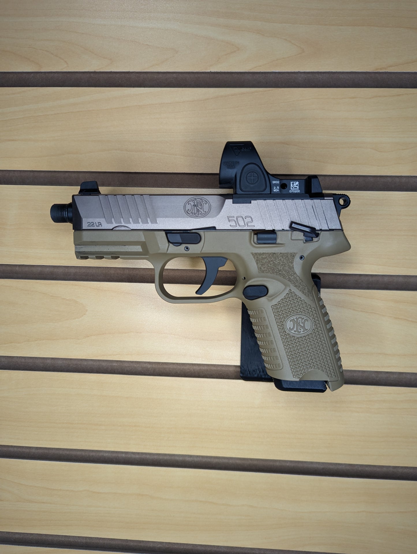 Magwell Mount for FN 502 Tactical - Slatwall | Handgun Holder Storage Rack