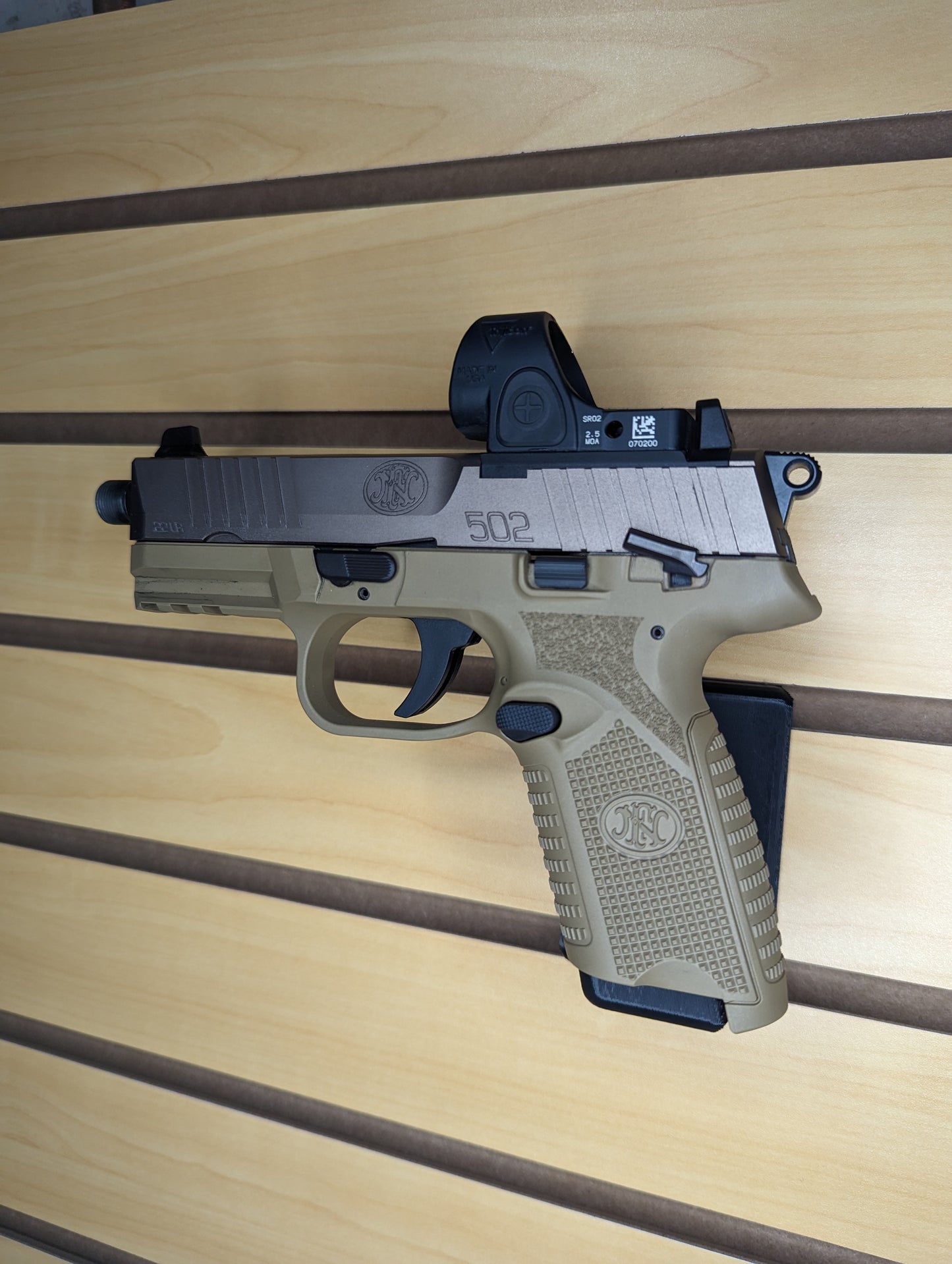 Magwell Mount for FN 502 Tactical - Slatwall | Handgun Holder Storage Rack