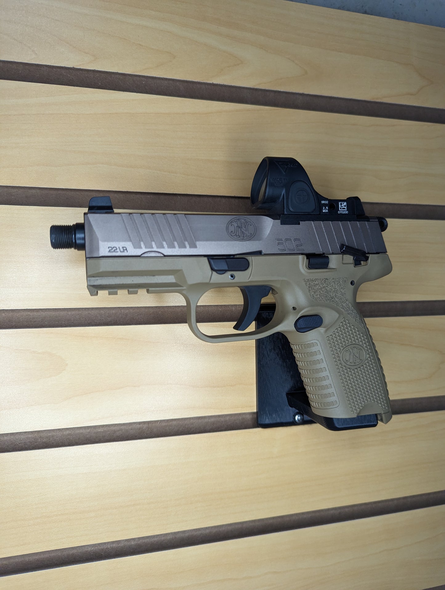 Magwell Mount for FN 502 Tactical - Slatwall | Handgun Holder Storage Rack