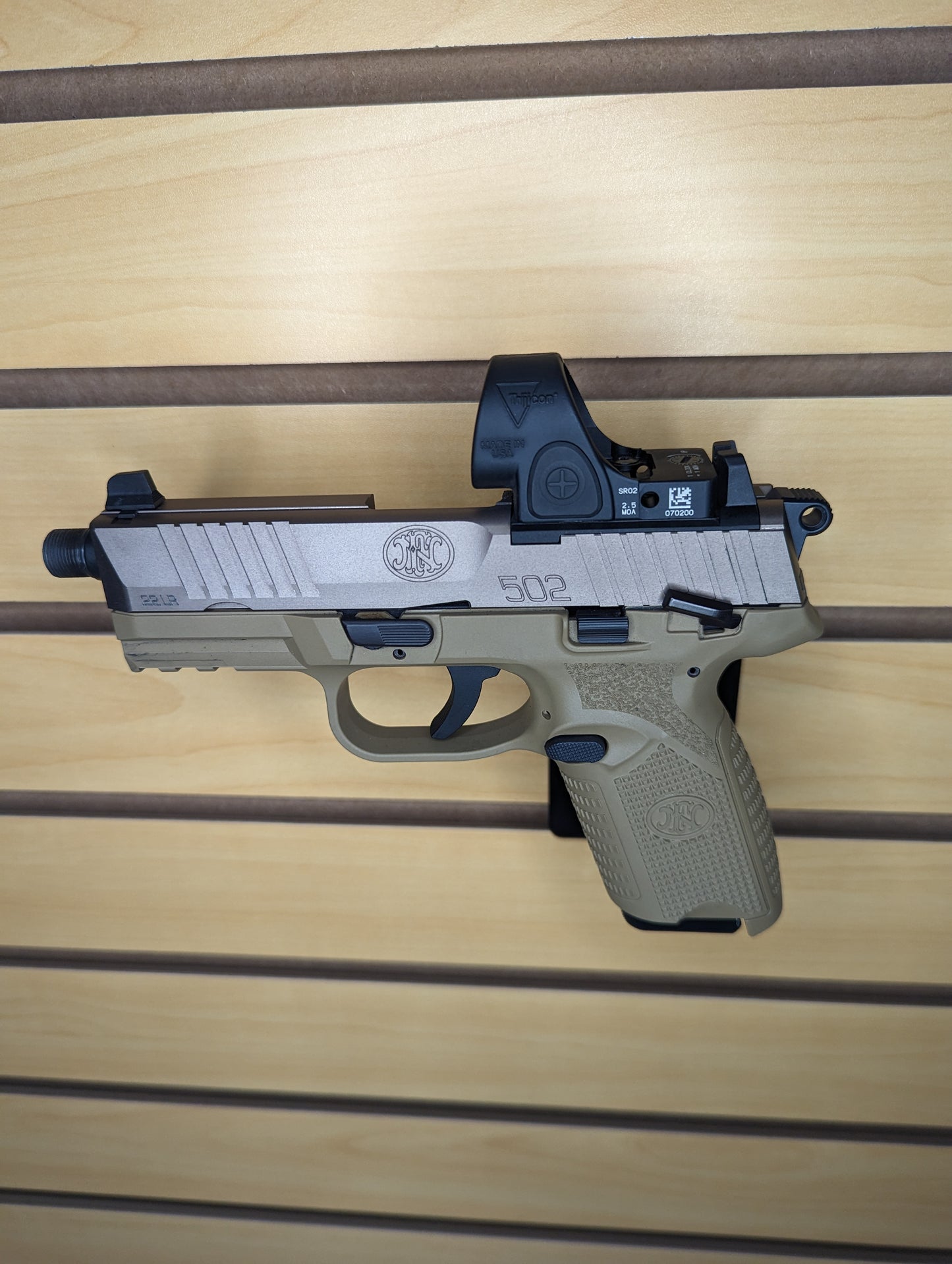 Magwell Mount for FN 502 Tactical - Slatwall | Handgun Holder Storage Rack