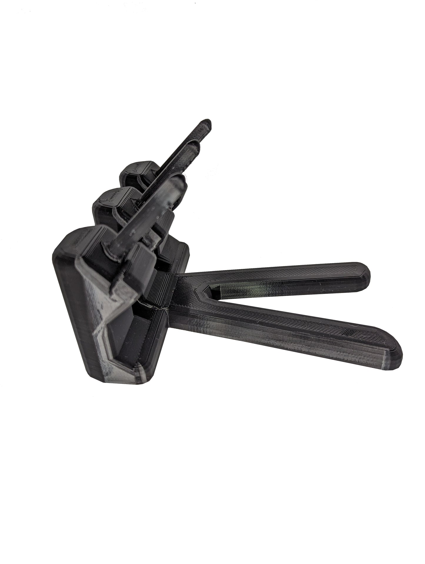 Triple Pistol and Silencer Stand / 3 Gun Mount | Handgun Holder Storage Rack
