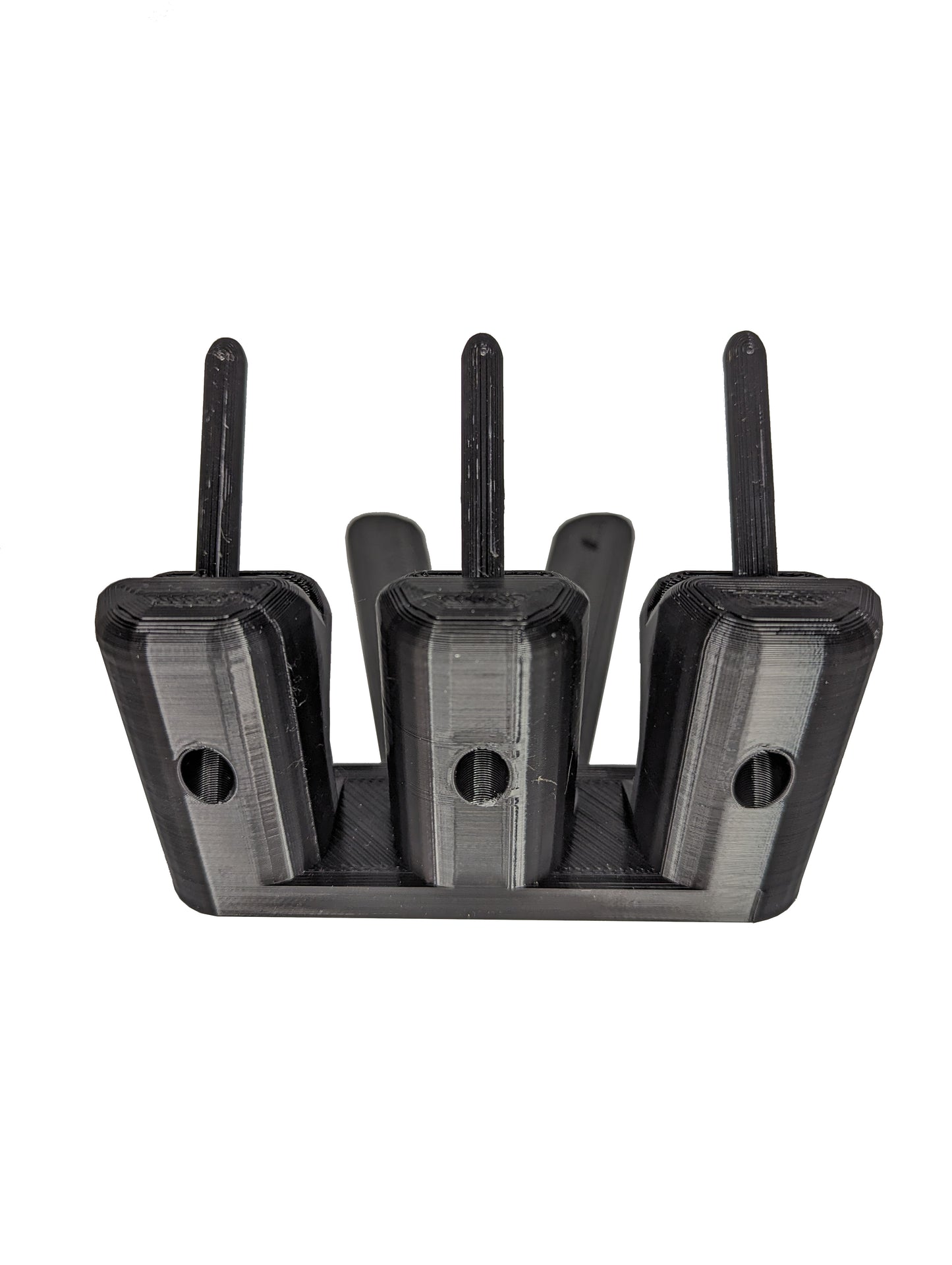Triple Pistol and Silencer Stand / 3 Gun Mount | Handgun Holder Storage Rack