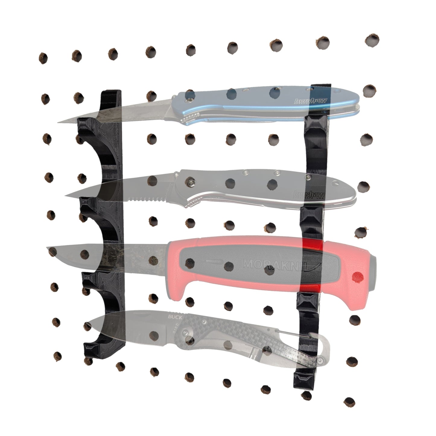 Knife Rack Set - Pegboard / IKEA Skadis / Wall Control / Vaultek | Gear Holder Storage Rack