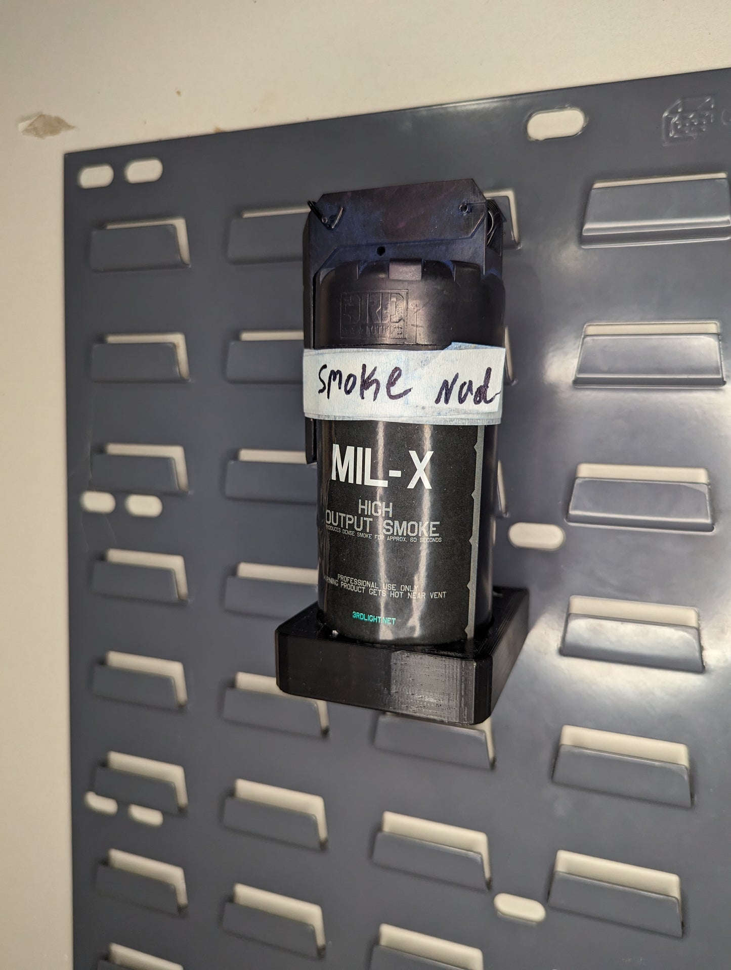 Mount for Mil-X Smoke Grenade - SecureIt / Akro-Mils | Gear Holder Storage Rack