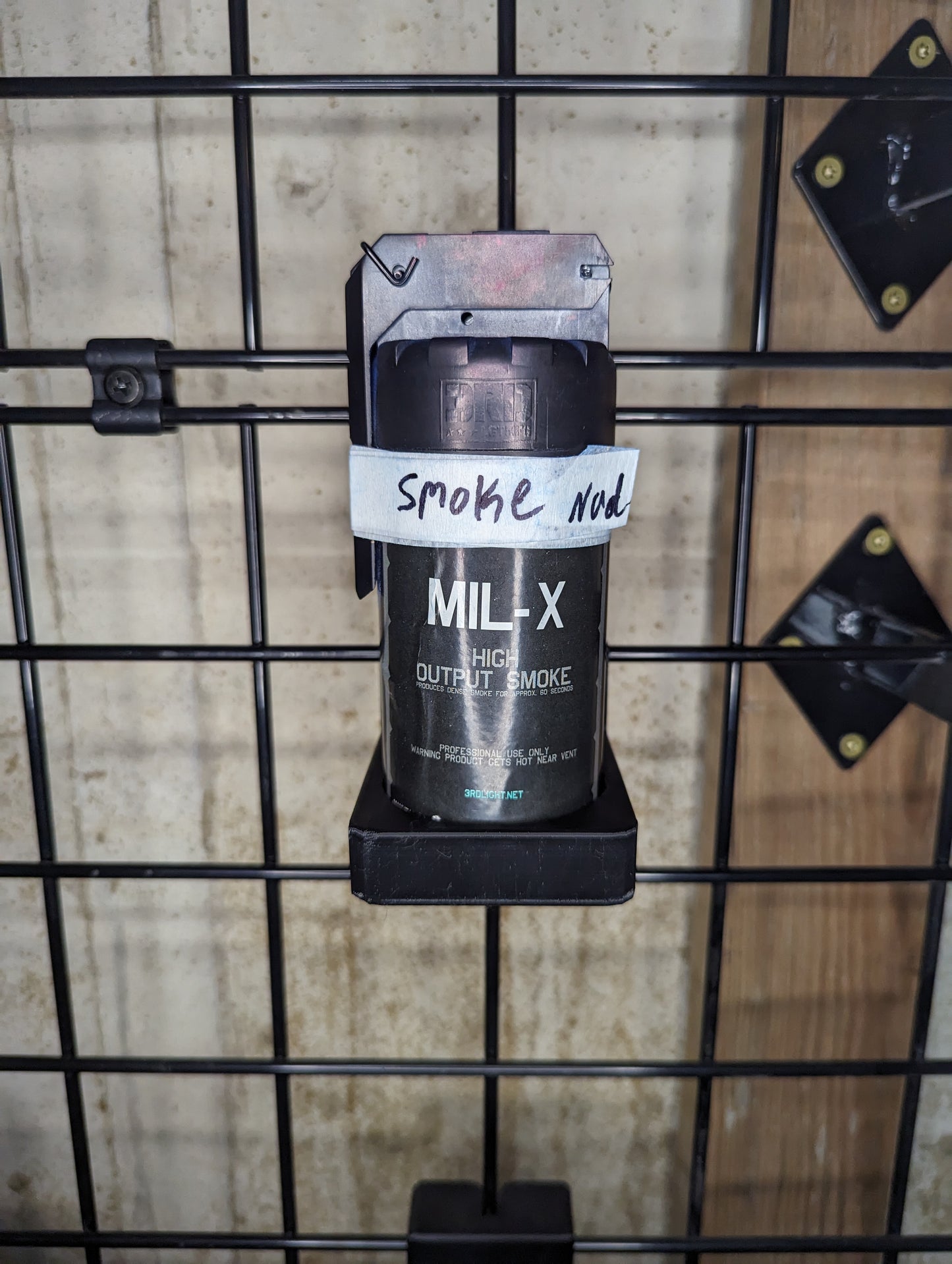 Mount for Mil-X Smoke Grenade - Gridwall | Gear Holder Storage Rack