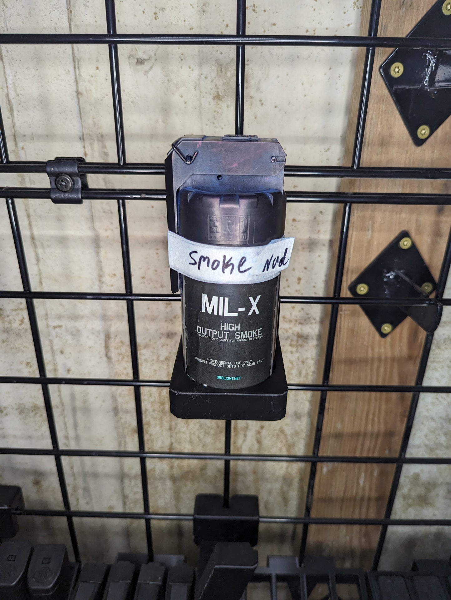 Mount for Mil-X Smoke Grenade - Gridwall | Gear Holder Storage Rack