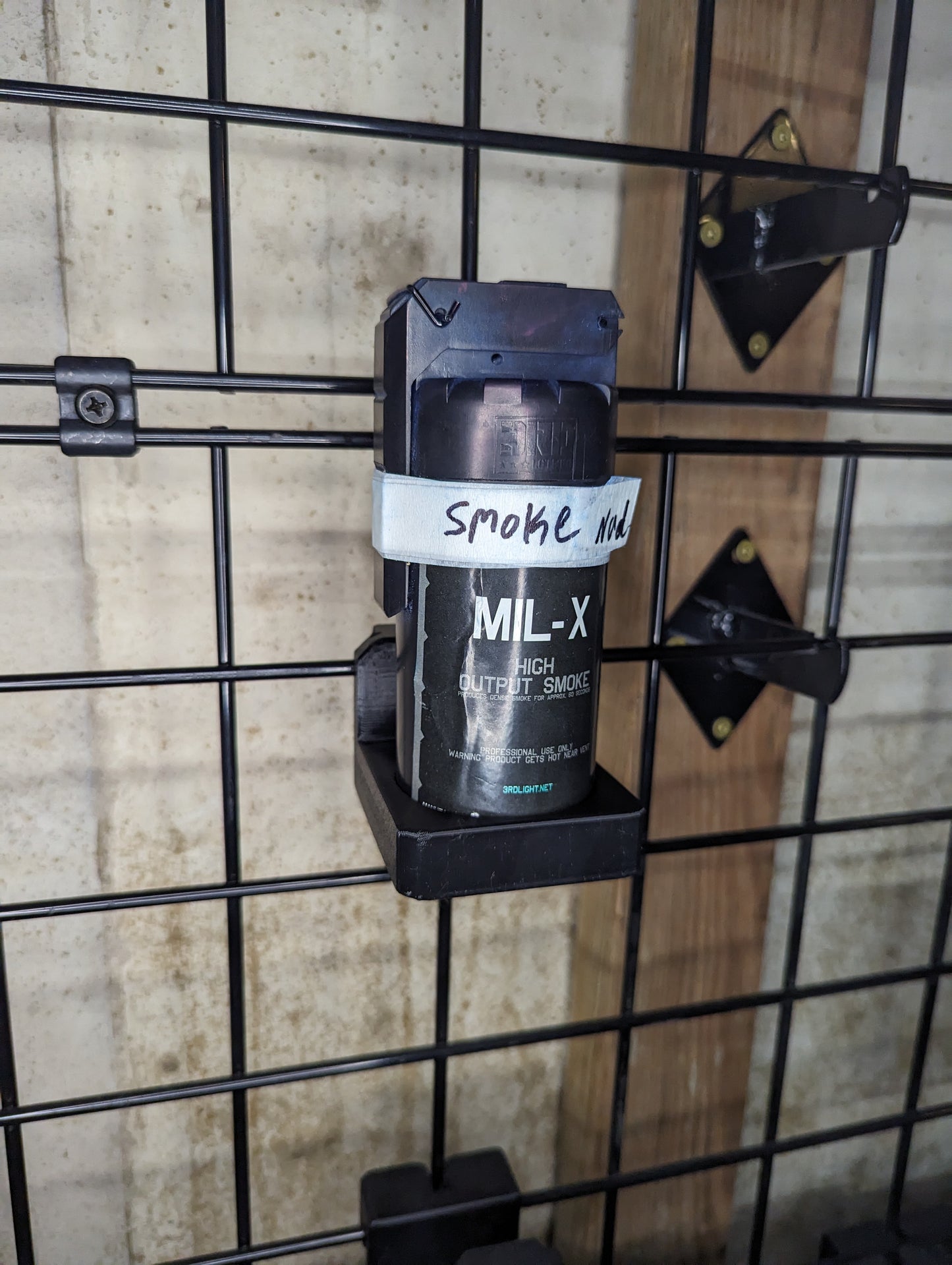 Mount for Mil-X Smoke Grenade - Gridwall | Gear Holder Storage Rack