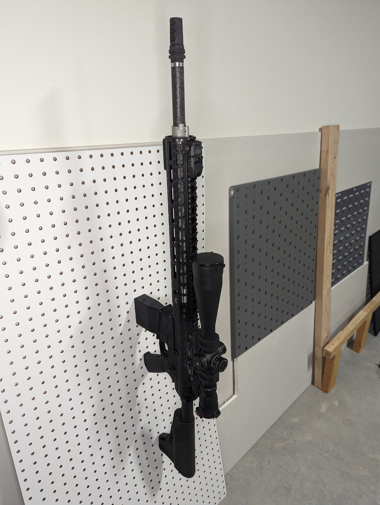 AR 10 Inline Vertical Magwell Mount - Pegboard / IKEA Skadis / Wall Control / Vaultek | Rifle Holder Storage Rack