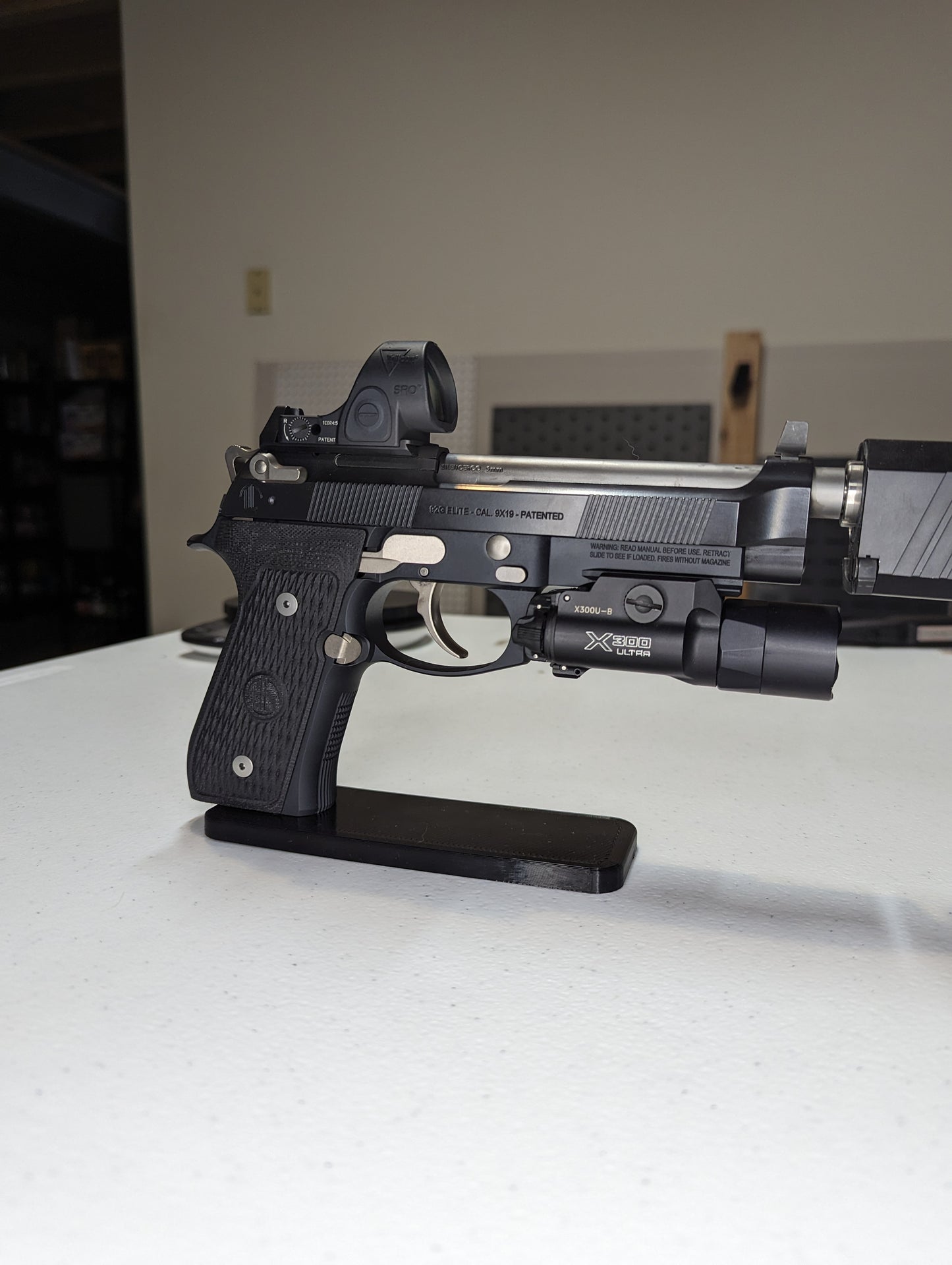 Display Stand for Beretta M9 / 92 | Handgun Holder Storage Rack