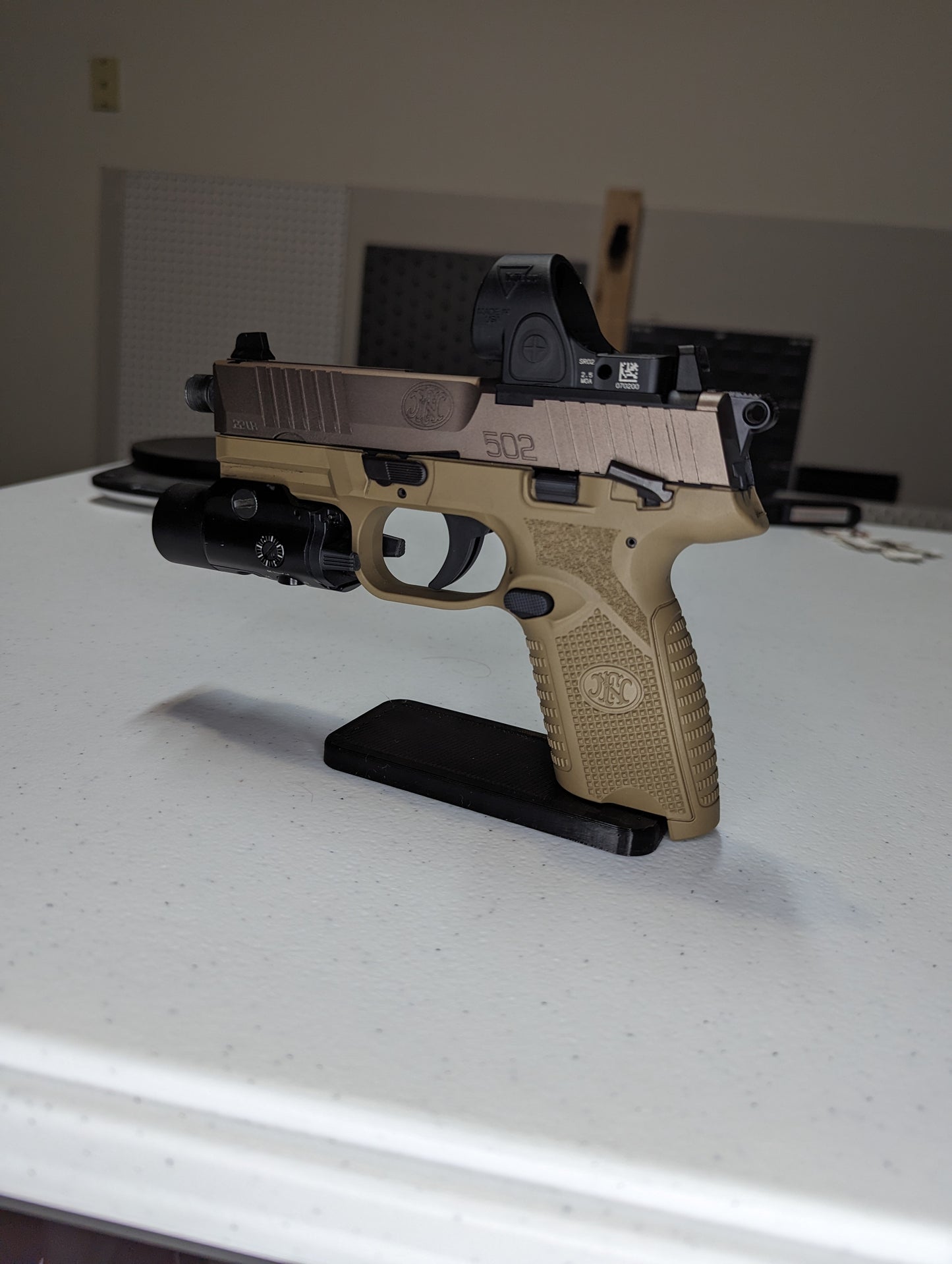 Display Stand for FN 502 Tactical | Handgun Holder Storage Rack