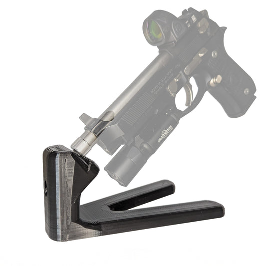 Pistol and Silencer Stand / Tabletop Mount | Handgun Holder Storage Rack