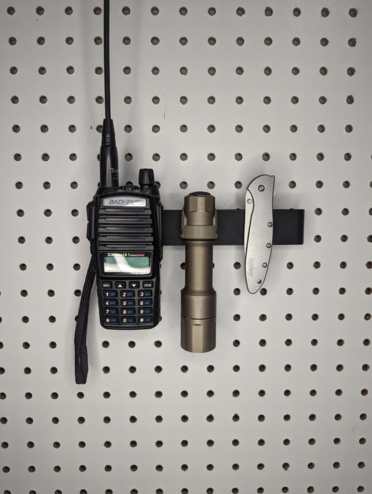 Belt Clip Gear Mount - Pegboard / IKEA Skadis / Wall Control / Vaultek | Gear Holder Storage Rack