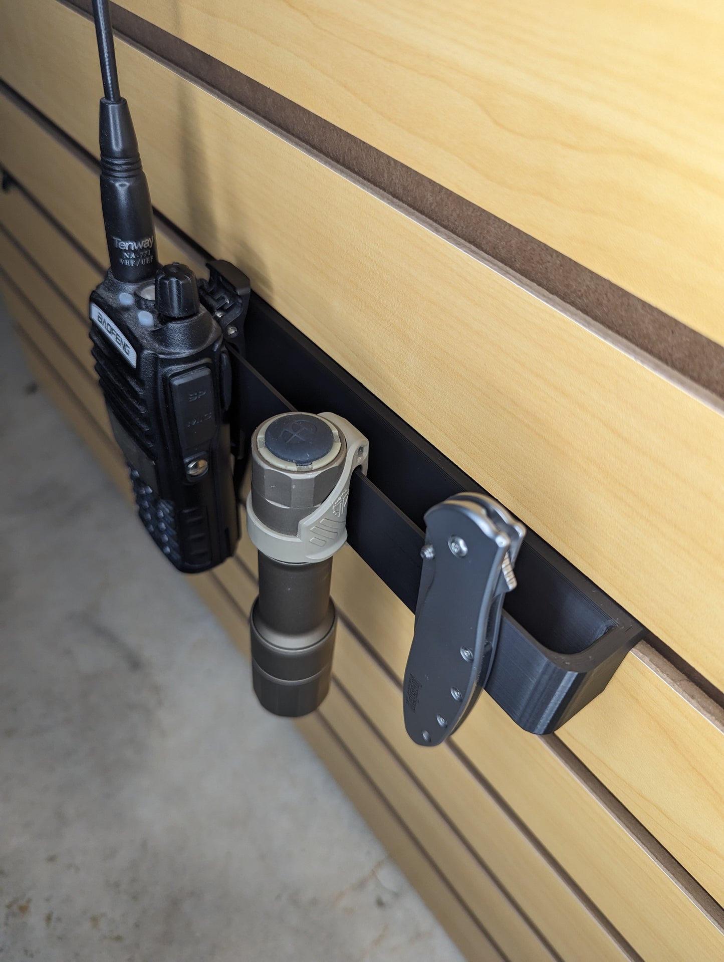 Belt Clip Gear Mount - Slatwall | Gear Holder Storage Rack