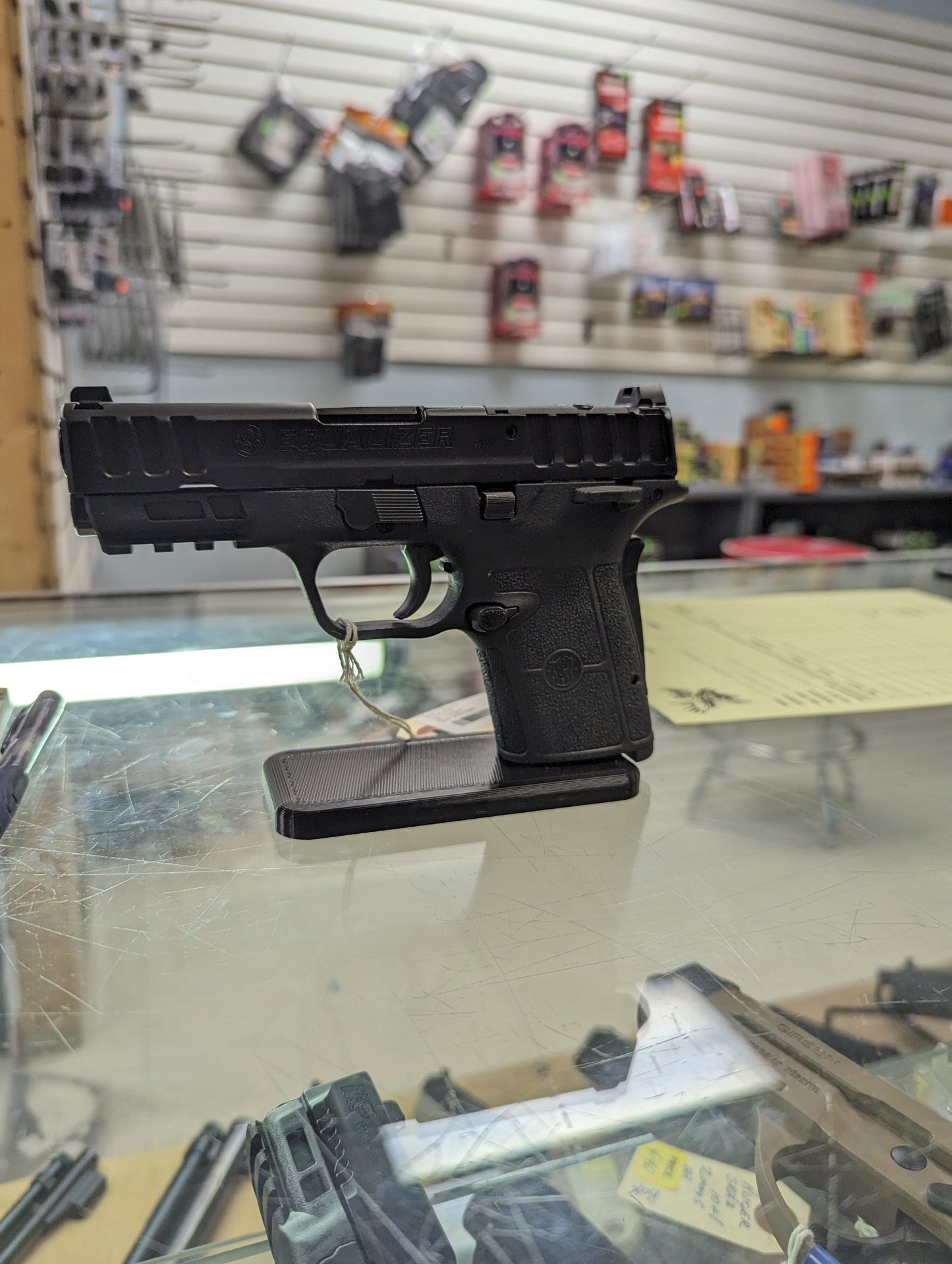 Display Stand for S&W Equalizer 9 | Handgun Holder Storage Rack