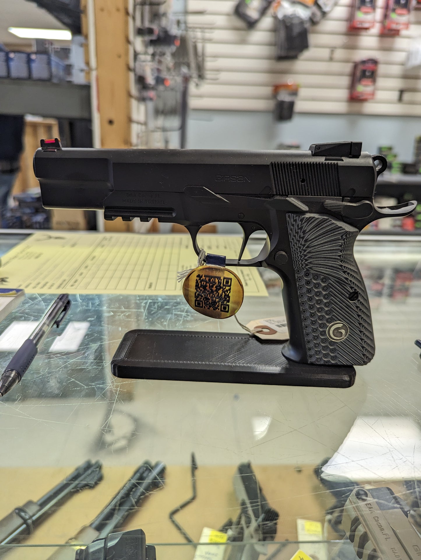 Display Stand for Browning / FN Hi-Power | Handgun Holder Storage Rack