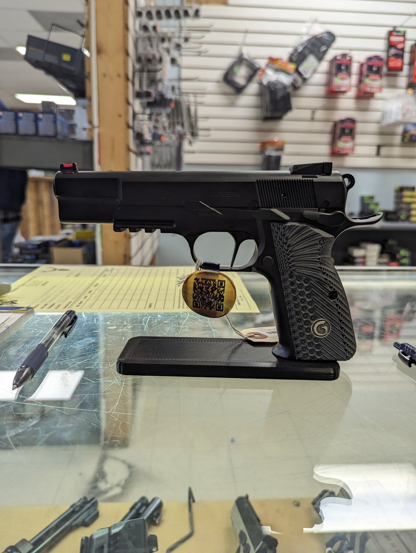 Display Stand for Browning / FN Hi-Power | Handgun Holder Storage Rack