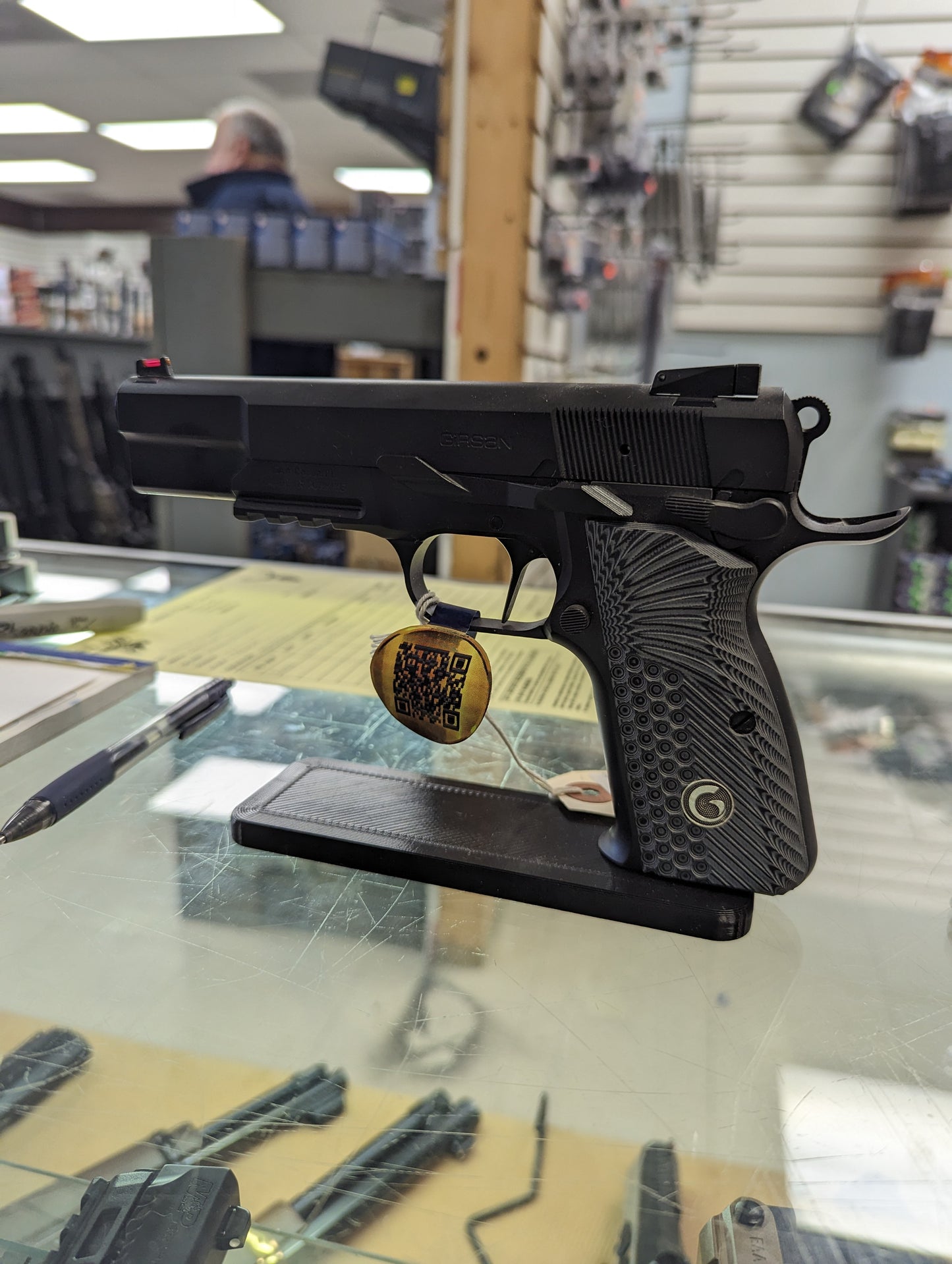 Display Stand for Browning / FN Hi-Power | Handgun Holder Storage Rack