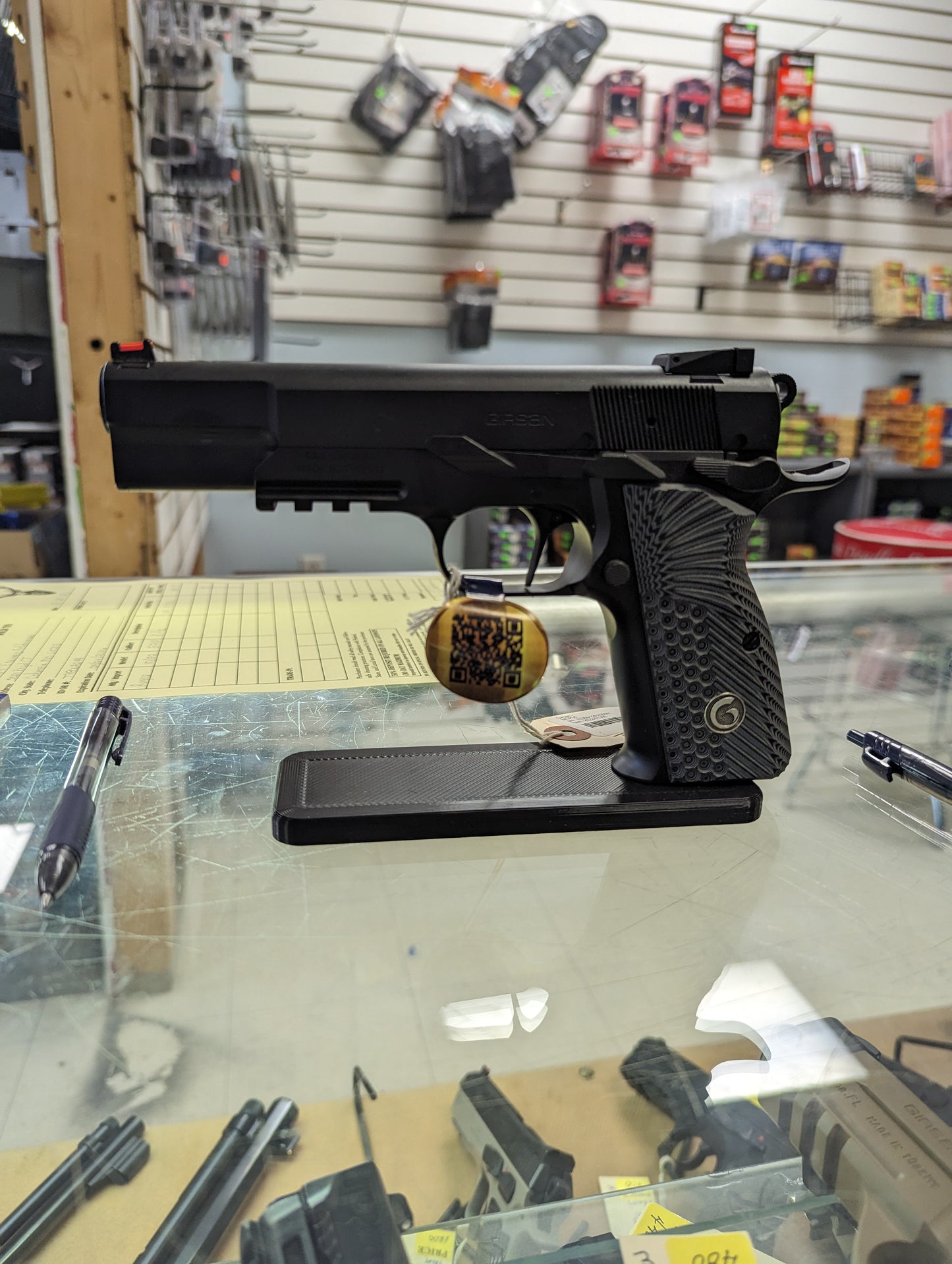 Display Stand for Browning / FN Hi-Power | Handgun Holder Storage Rack