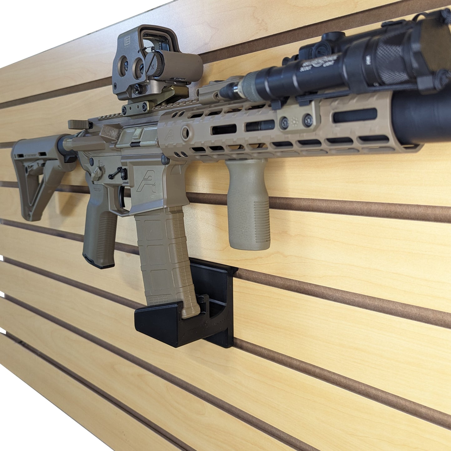 AR 15 Pmag Rifle Mount - Slatwall | Rifle Holder Storage Rack