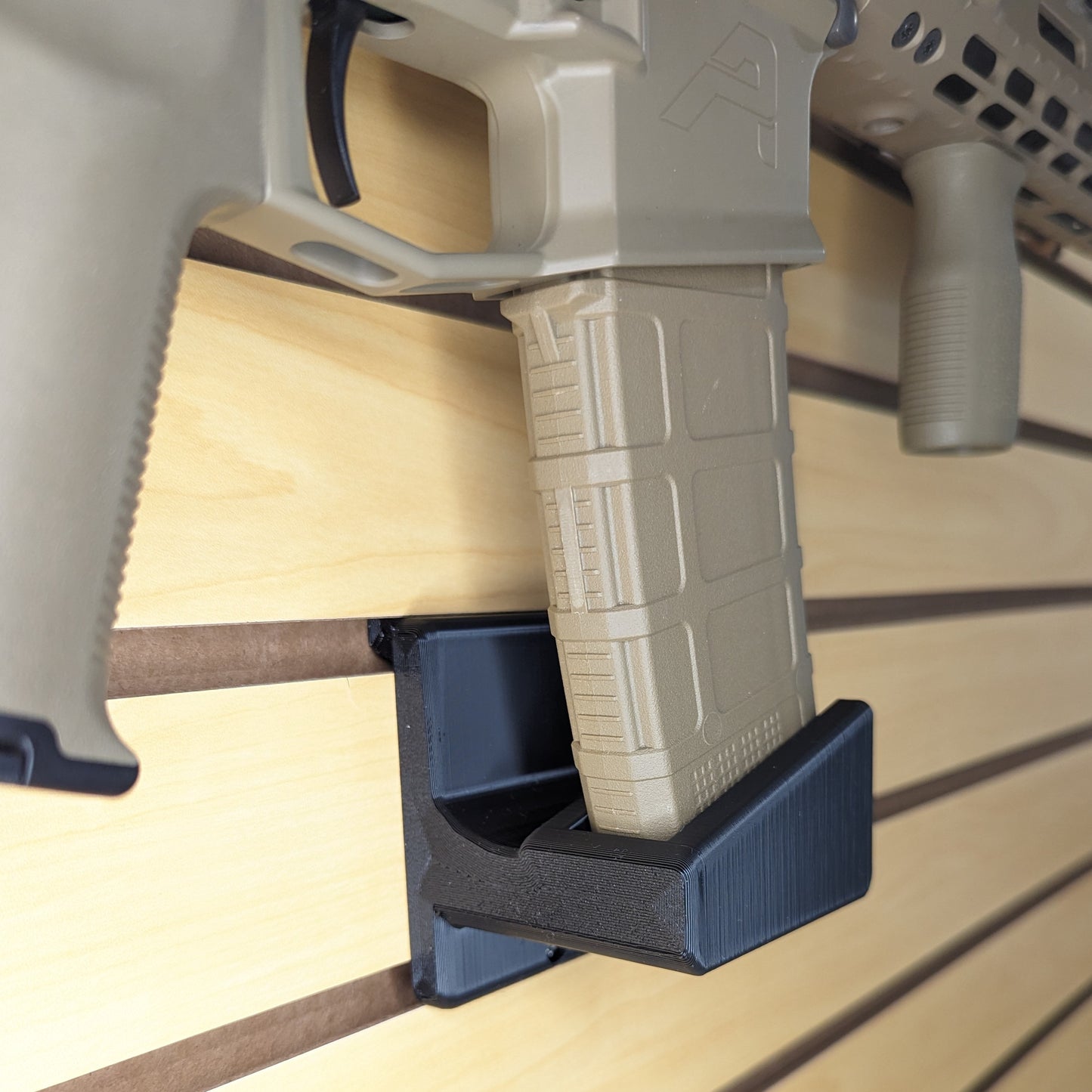 AR 15 Pmag Rifle Mount - Slatwall | Rifle Holder Storage Rack