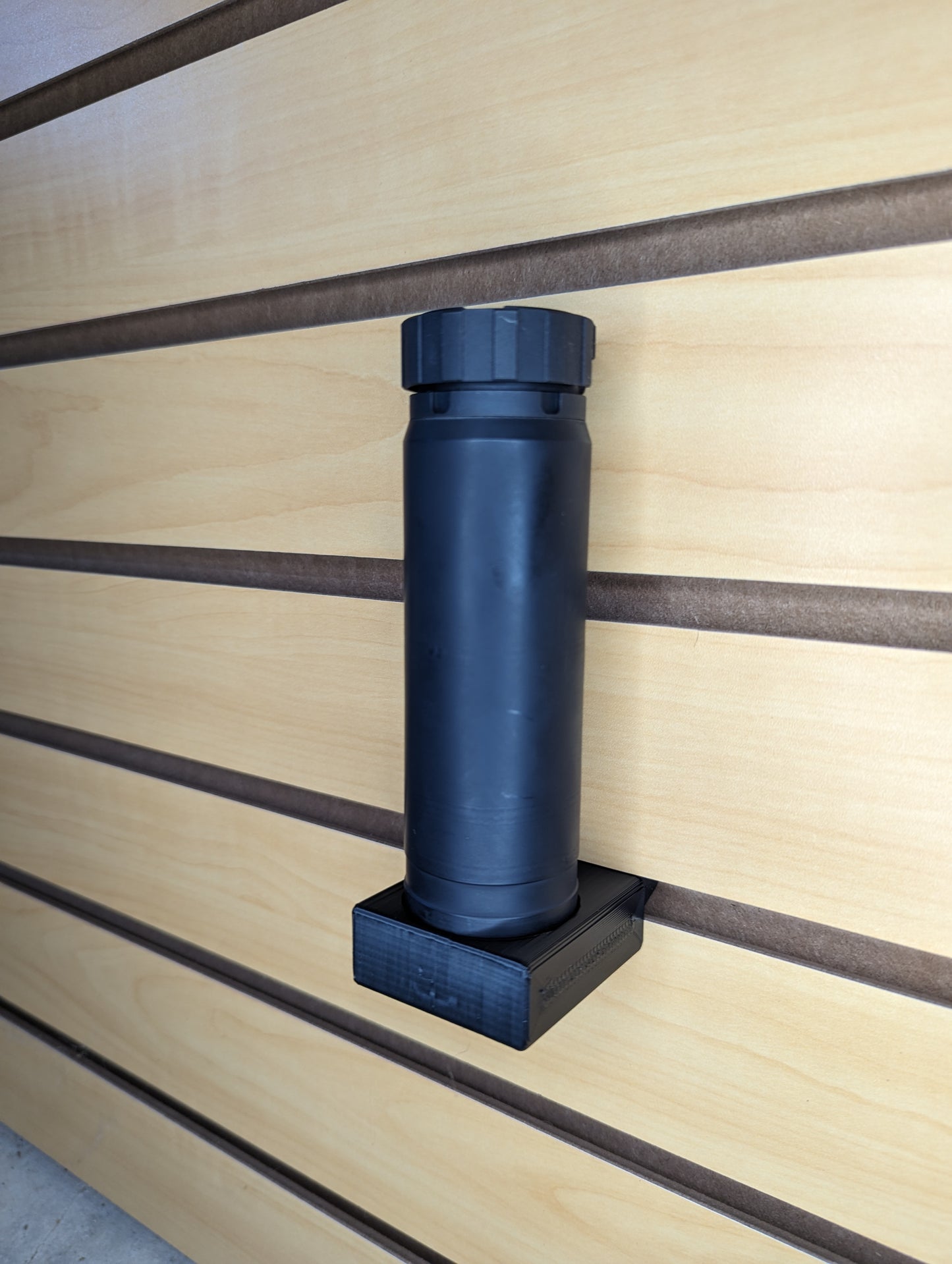 Silencer / Suppressor Display Mount Vertical - Slatwall | Gear Holder Storage Rack