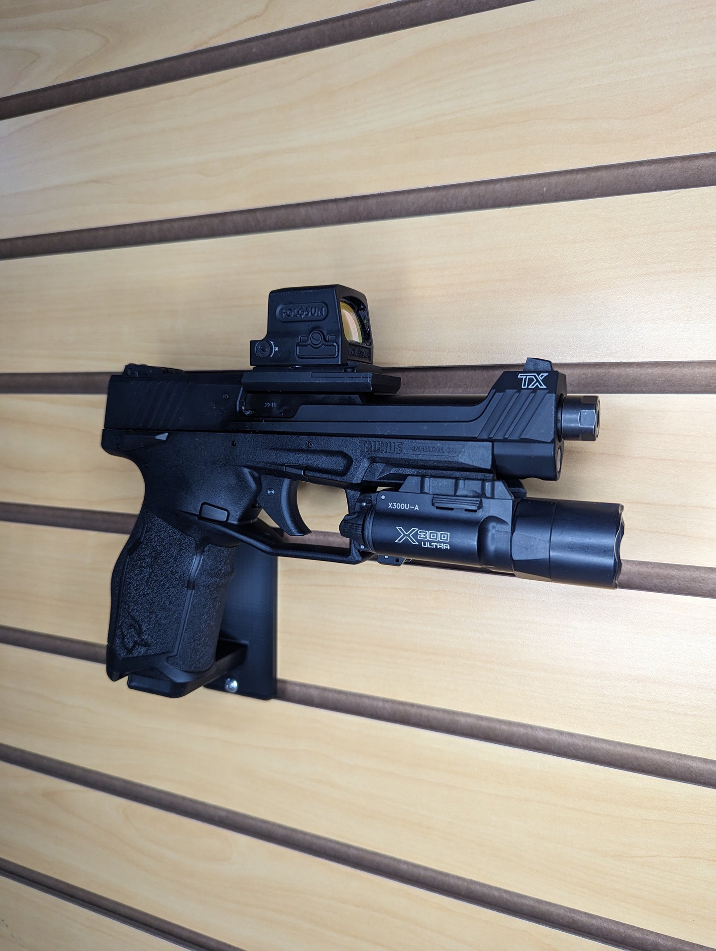 Magwell Mount for Taurus TX22 - Slatwall | Handgun Holder Storage Rack