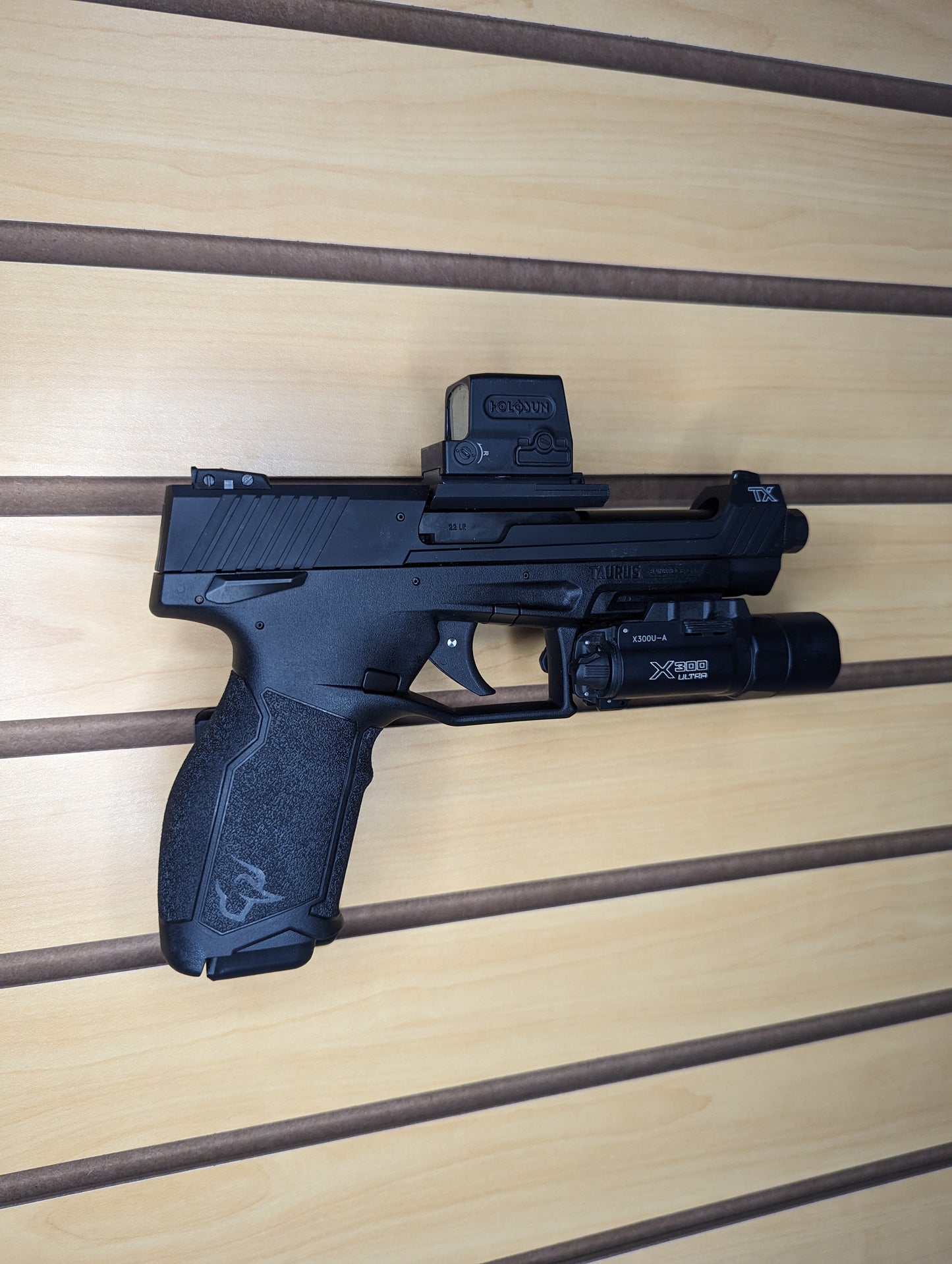 Magwell Mount for Taurus TX22 - Slatwall | Handgun Holder Storage Rack