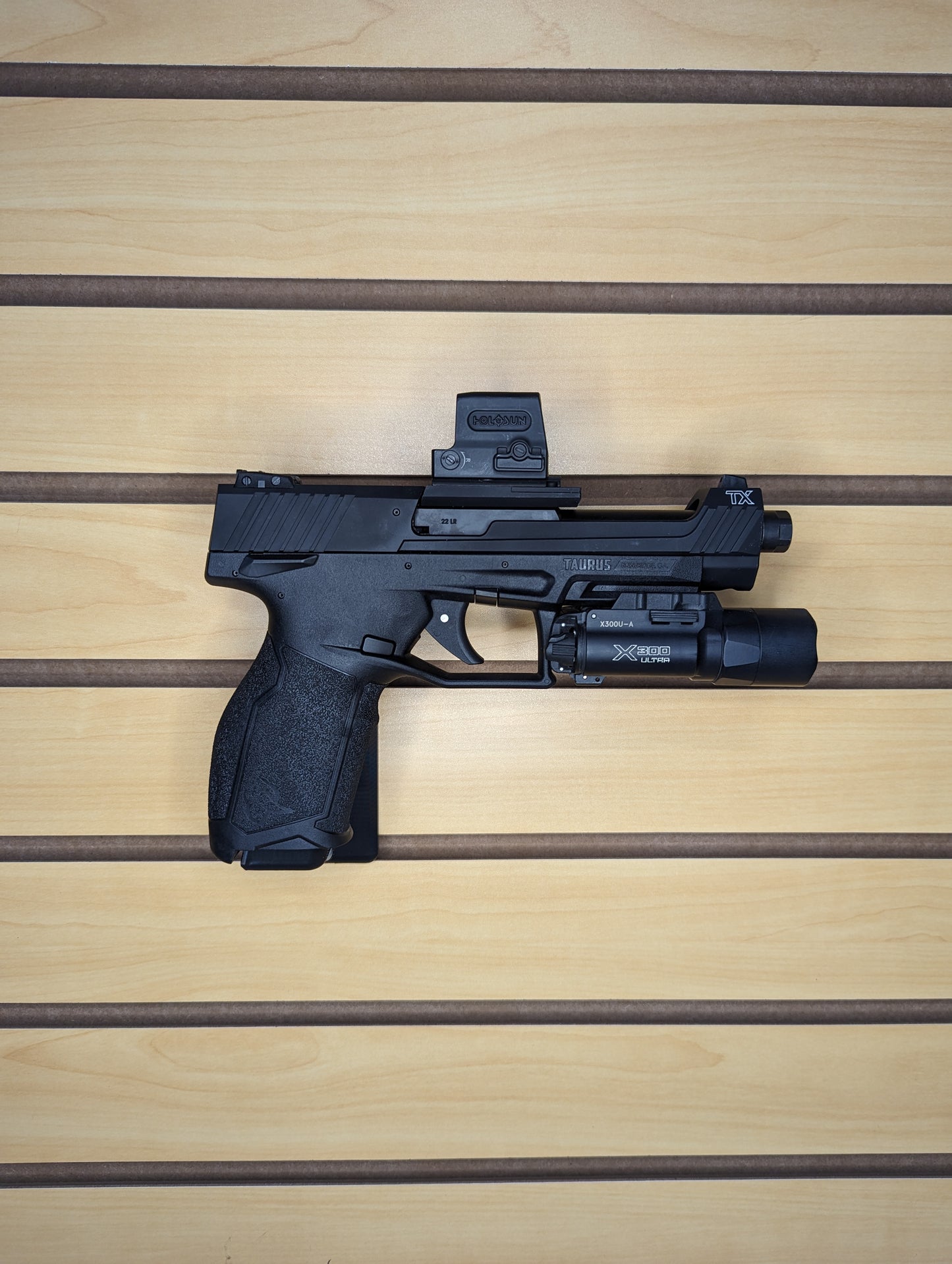 Magwell Mount for Taurus TX22 - Slatwall | Handgun Holder Storage Rack