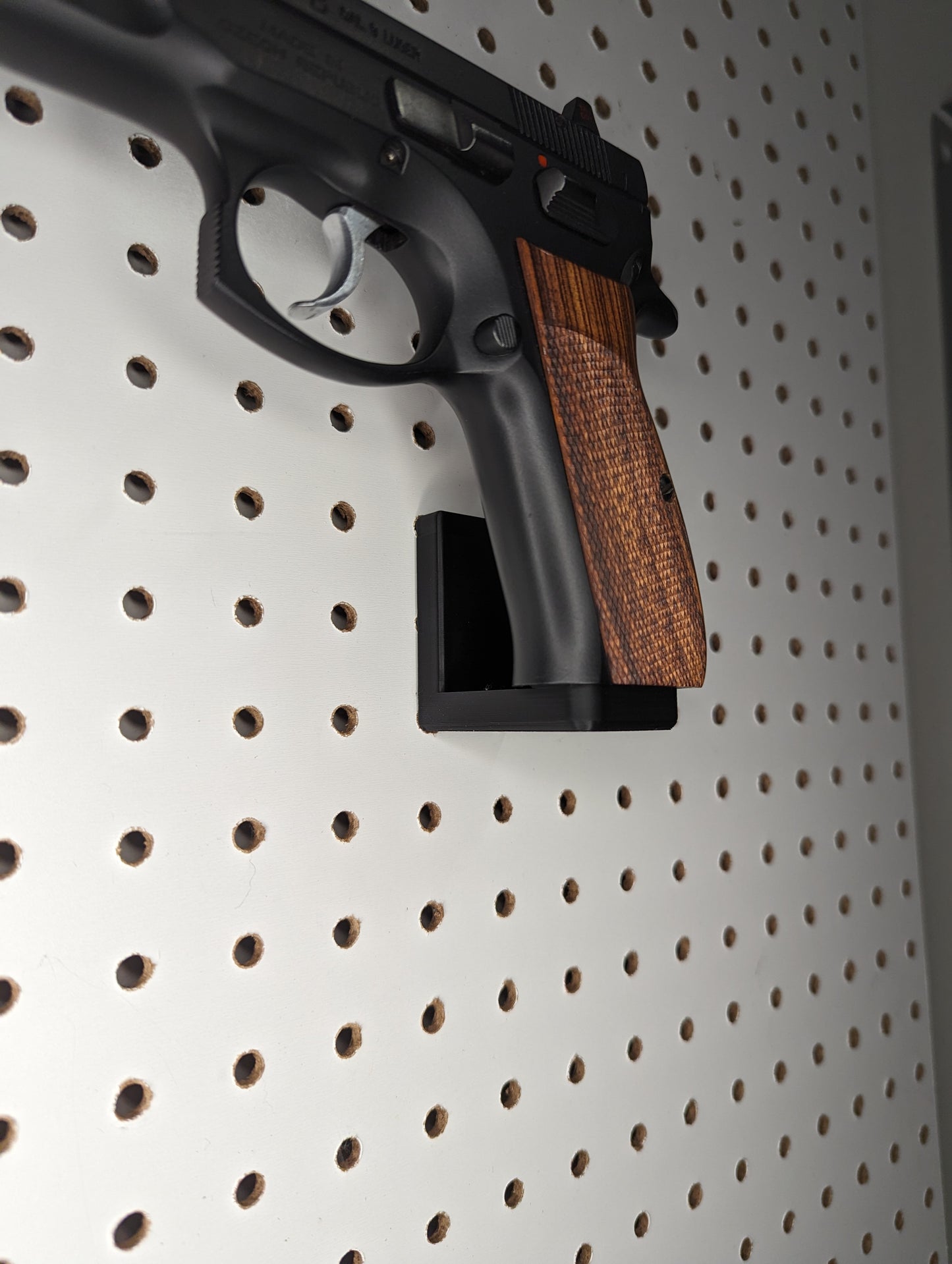 Magwell Mount for CZ 75/85/P01/P09/P10/PCR/SP01/Shadow/Kadet and Jericho - Pegboard / IKEA Skadis / Wall Control / Vaultek | Handgun Holder Storage Rack