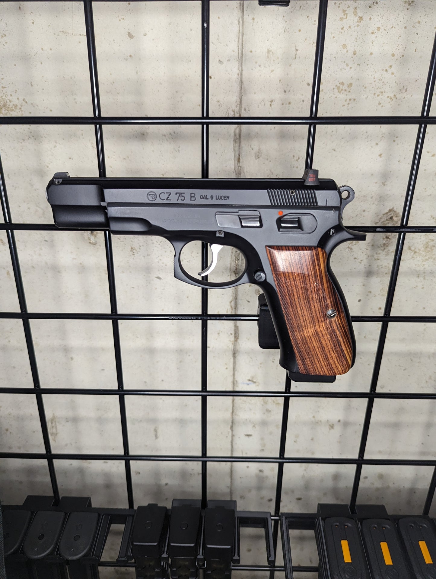 Magwell Mount for CZ 75/85/P01/P09/P10/PCR/SP01/Shadow/Kadet and Jericho - Gridwall | Handgun Holder Storage Rack