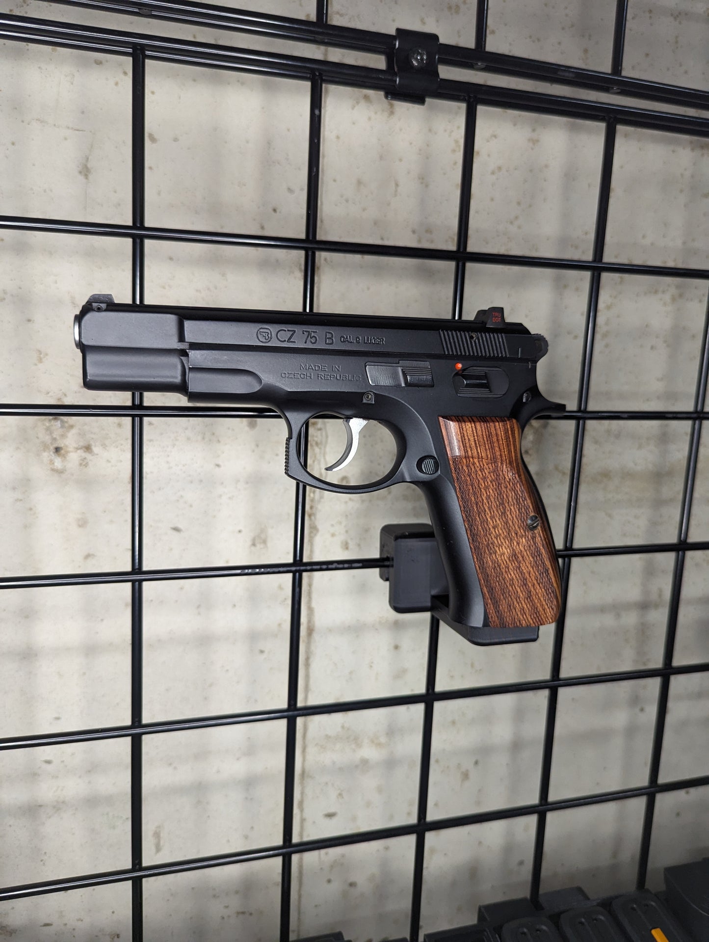 Magwell Mount for CZ 75/85/P01/P09/P10/PCR/SP01/Shadow/Kadet and Jericho - Gridwall | Handgun Holder Storage Rack