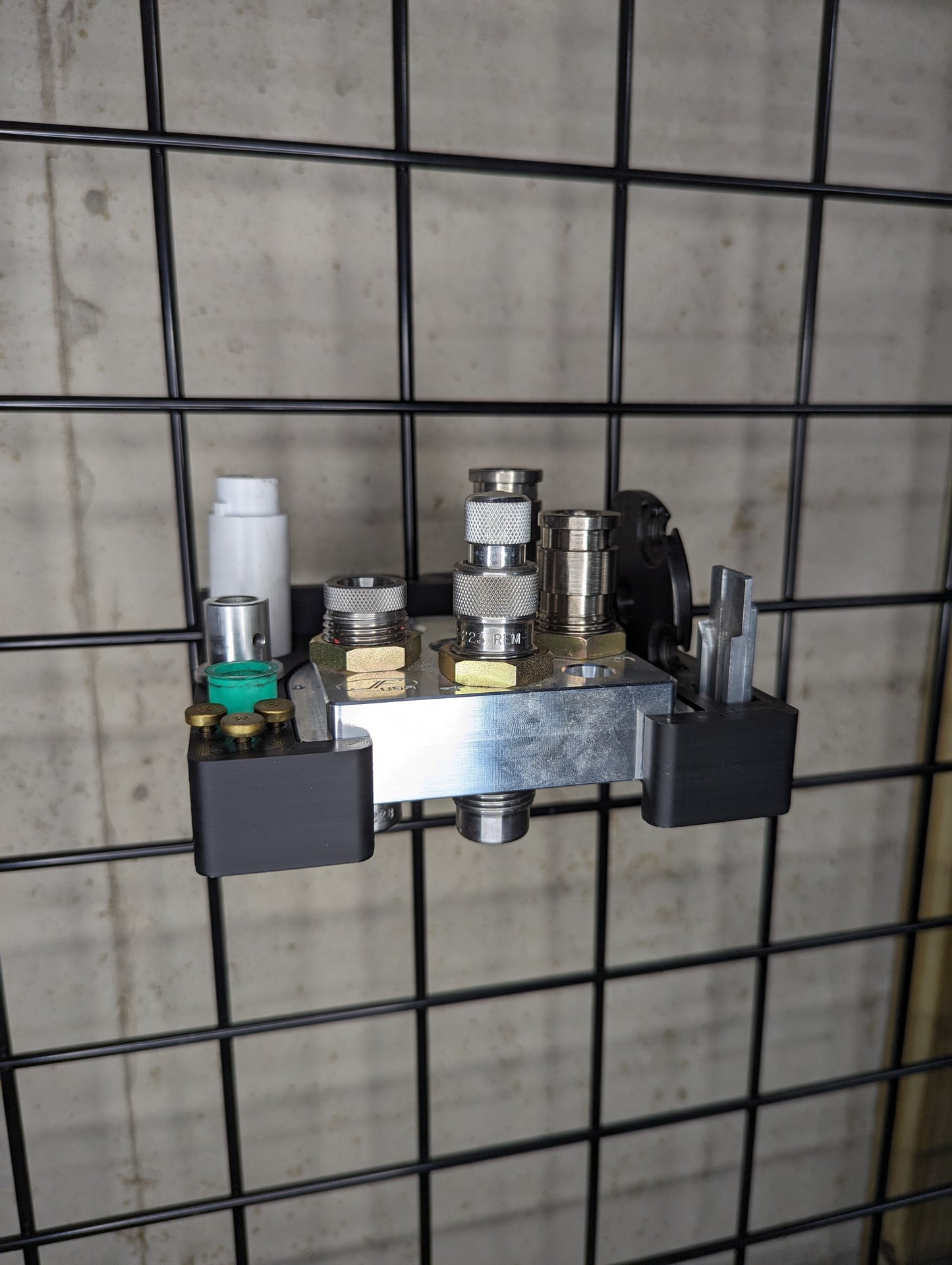 Dillon 550 / 650 / 750 Toolhead Mount - Gridwall | Reloading Holder Storage Rack