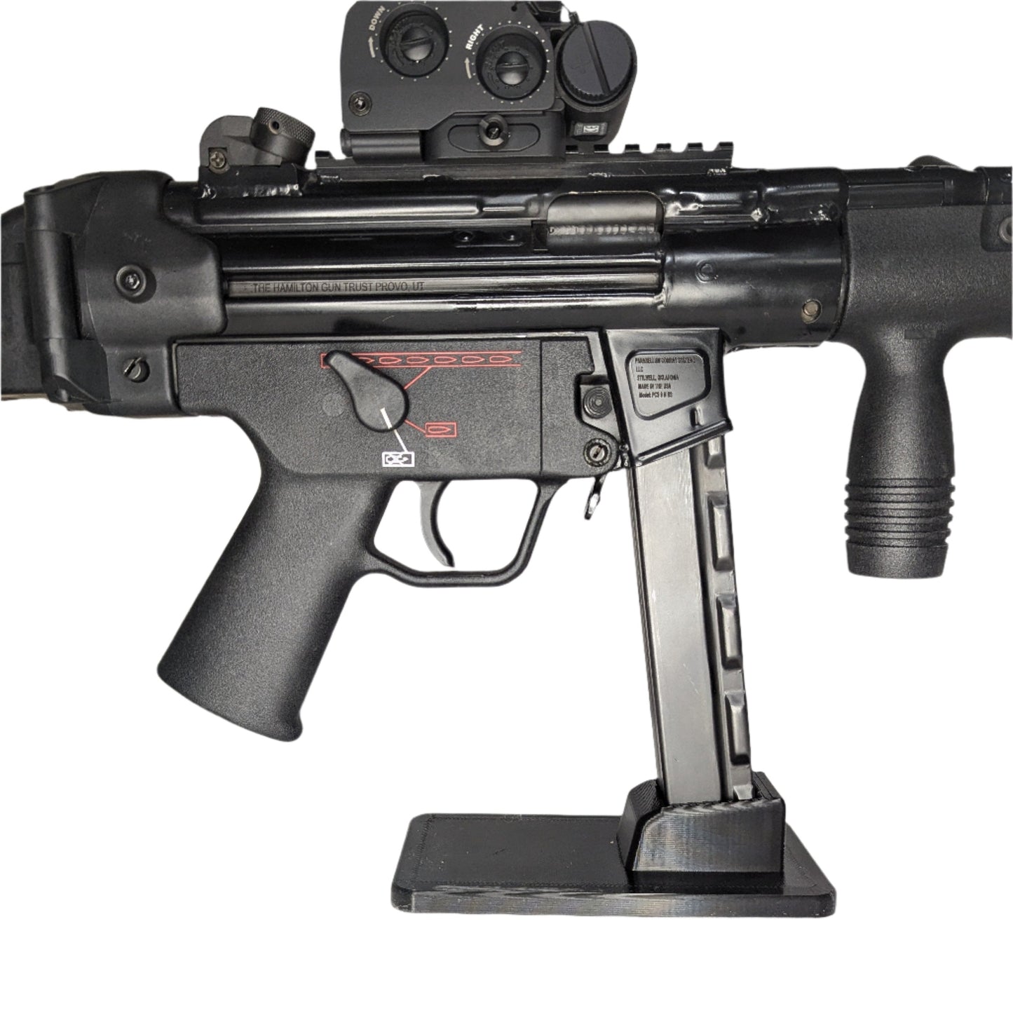 Display Stand for HK MP5 9mm (Straight Metal Mag) | Rifle Holder Storage Rack