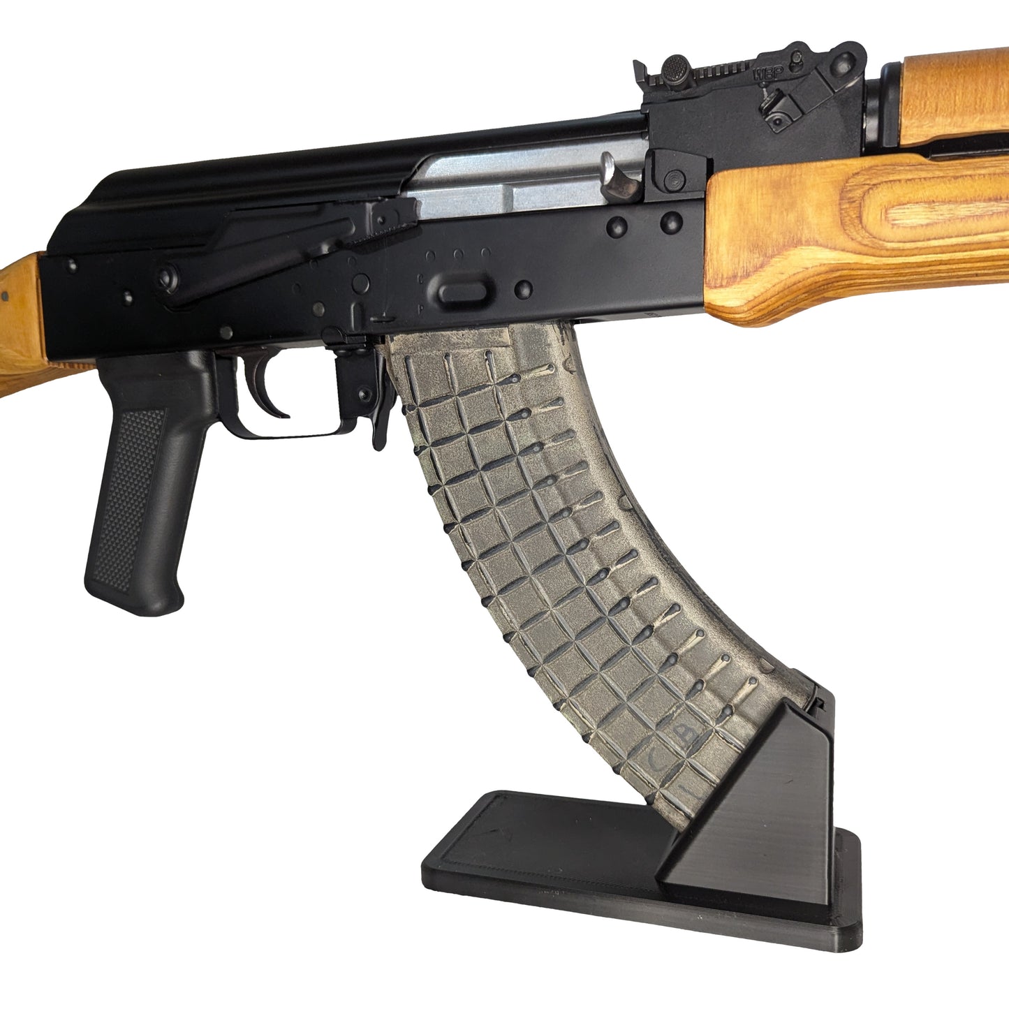 Display Stand for AK47 762 (Circle 10 Mag) | Rifle Holder Storage Rack