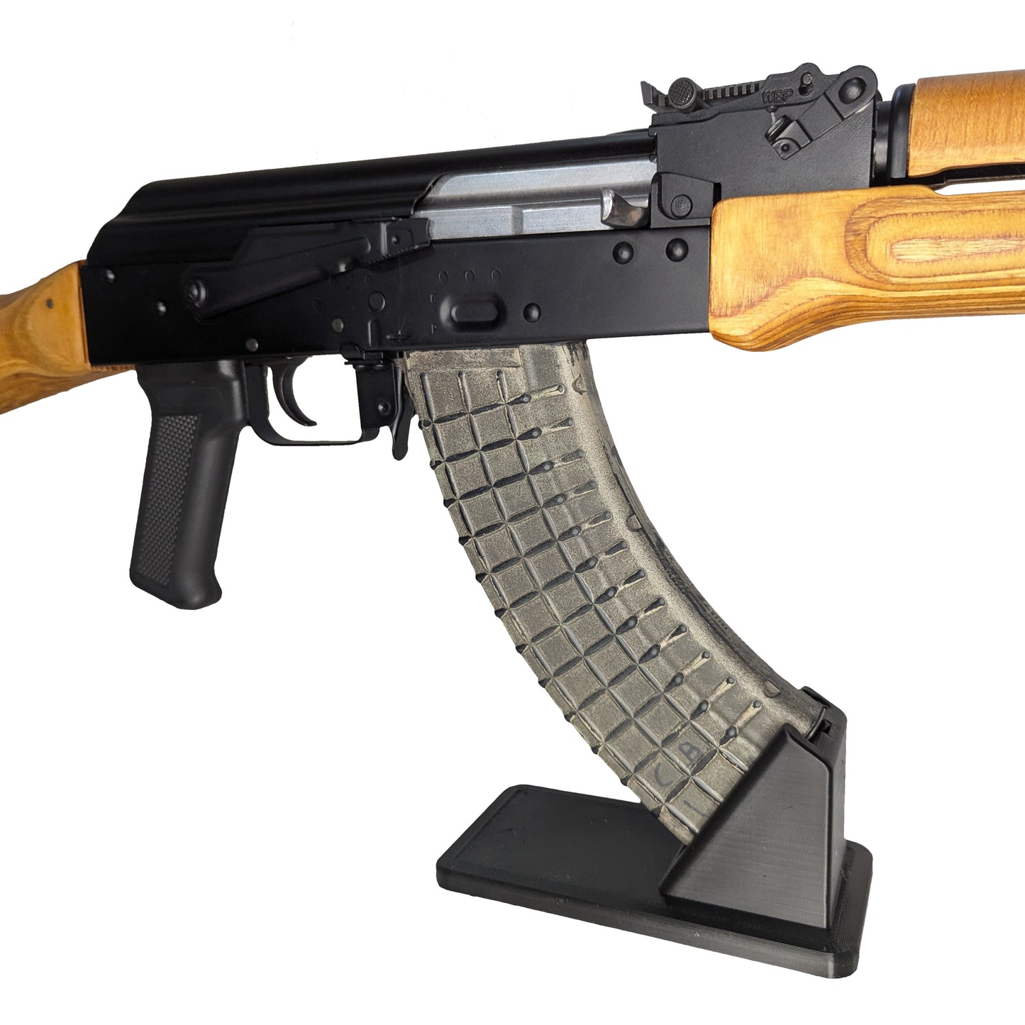 Display Stand for AK47 762 (Circle 10 Mag) | Rifle Holder Storage Rack