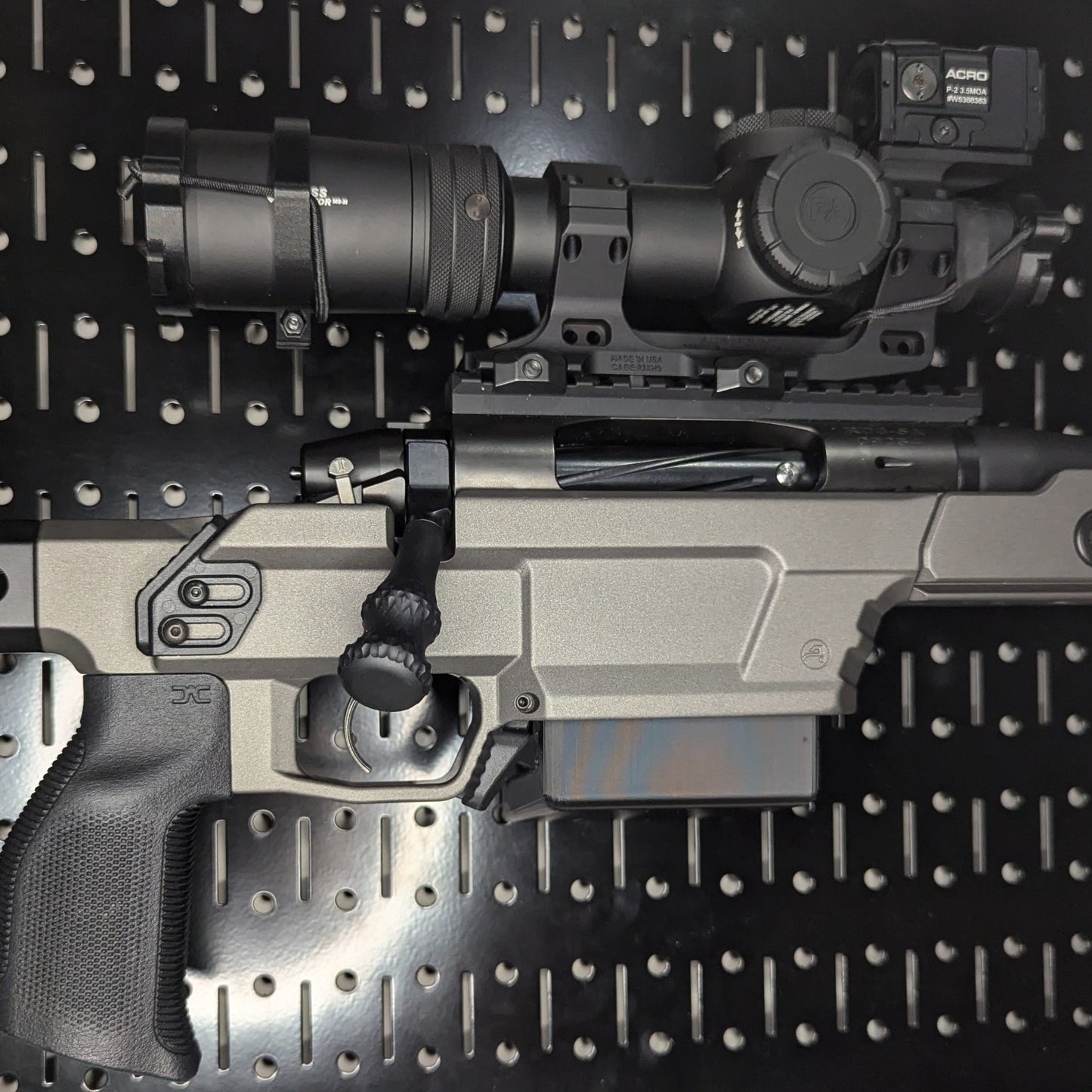 Magwell Mount for AICS SA (Aero Solus) - Pegboard / IKEA Skadis / Wall Control / PegLock | Rifle Holder Storage Rack