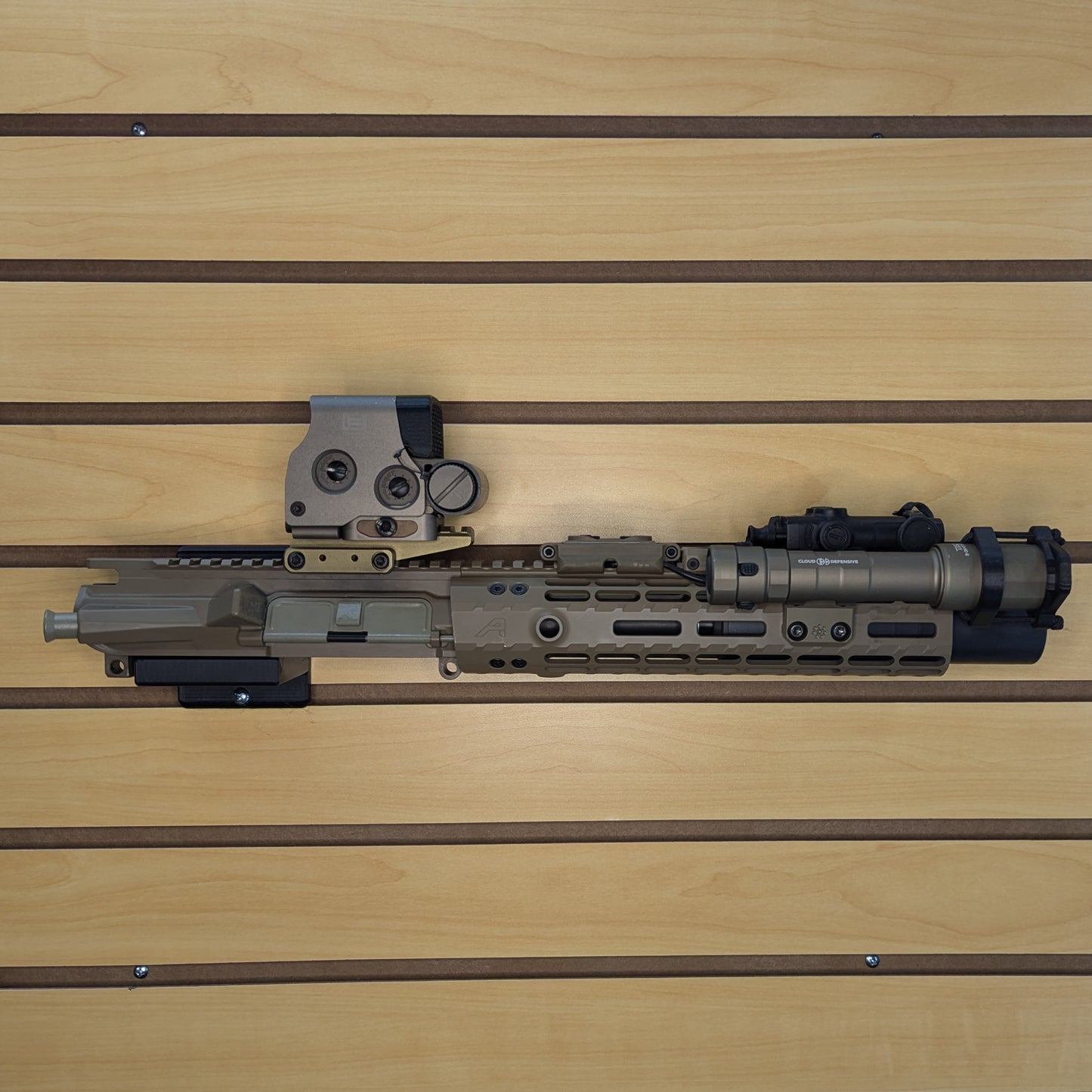 AR 15 Upper Receiver Horizontal Insert Mount - Slatwall | Rifle Holder Storage Rack