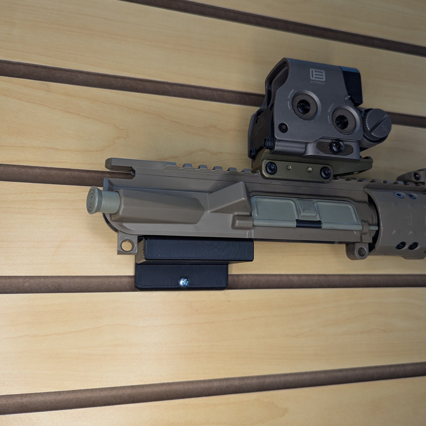 AR 15 Upper Receiver Horizontal Insert Mount - Slatwall | Rifle Holder Storage Rack