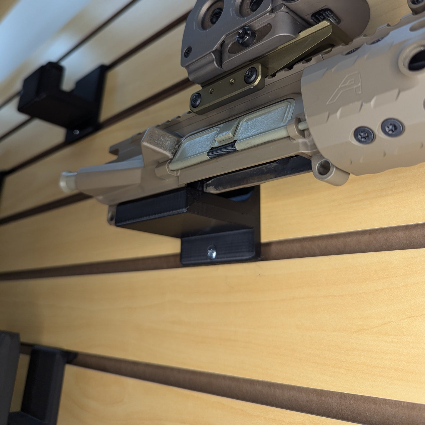 AR 15 Upper Receiver Horizontal Insert Mount - Slatwall | Rifle Holder Storage Rack