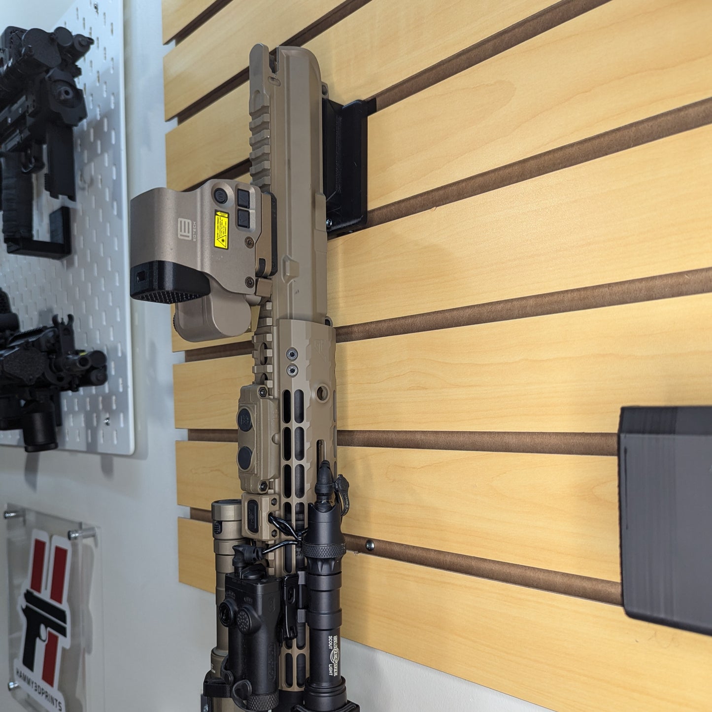 AR 15 Upper Receiver Vertical Insert Mount - Slatwall | Rifle Holder Storage Rack