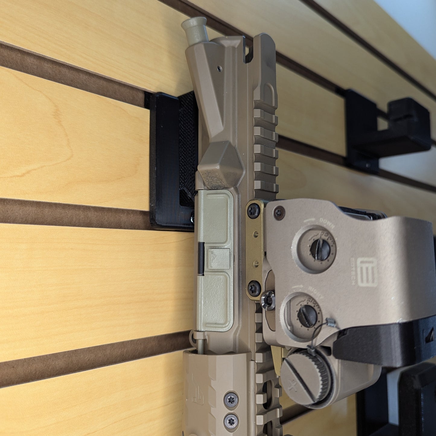AR 15 Upper Receiver Vertical Insert Mount - Slatwall | Rifle Holder Storage Rack