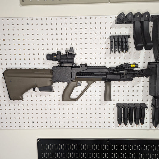Magwell Mount for Steyr AUG (Waffle Mag) - Pegboard / IKEA Skadis / Wall Control / Vaultek | Rifle Holder Storage Rack
