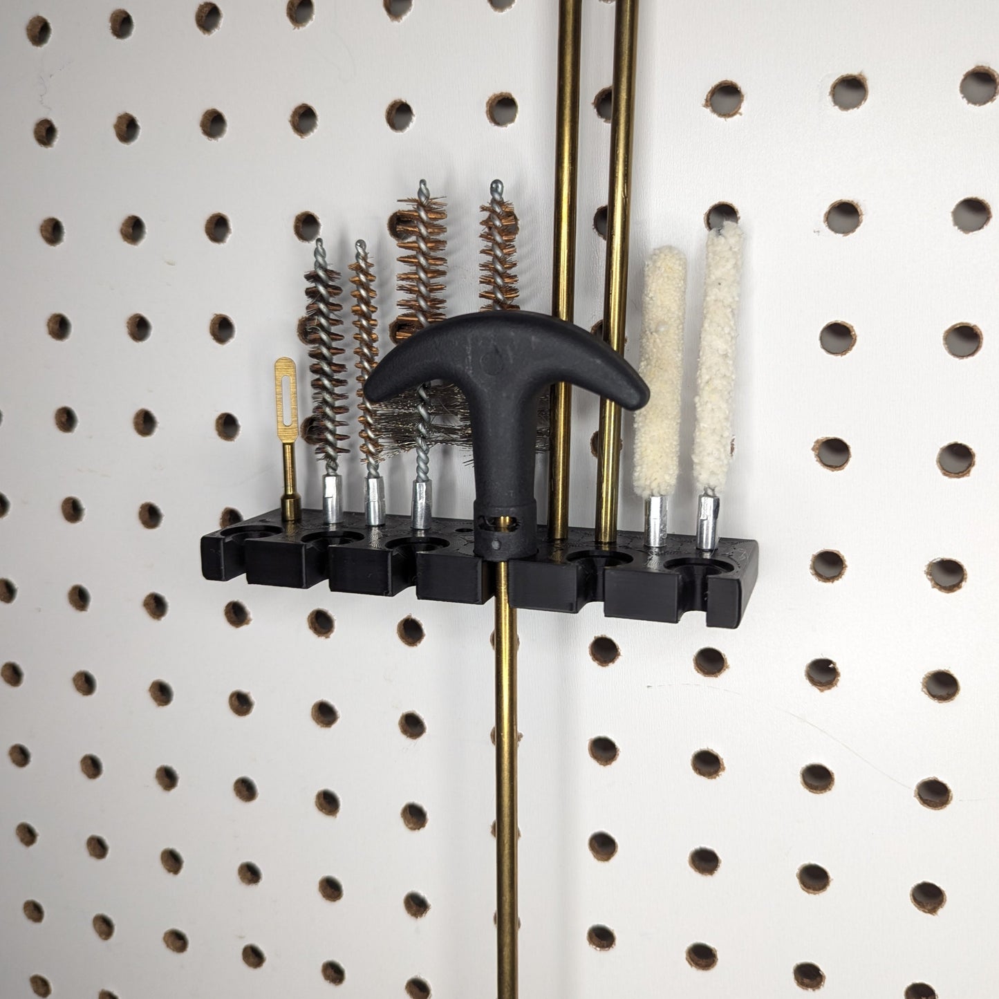 Cleaning Rod and Brush Mount  - Pegboard / IKEA Skadis / Wall Control / Vaultek | Reloading Holder Storage Rack