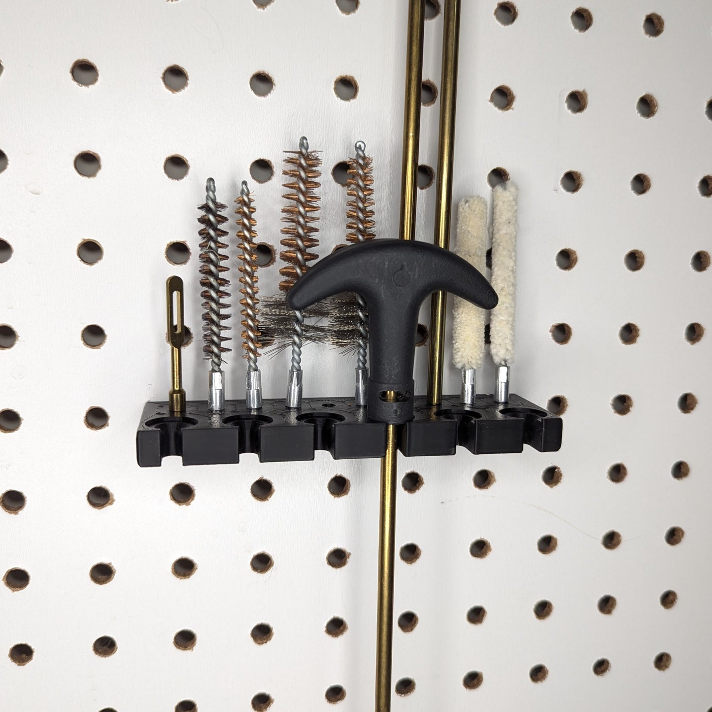 Cleaning Rod and Brush Mount  - Pegboard / IKEA Skadis / Wall Control / Vaultek | Reloading Holder Storage Rack